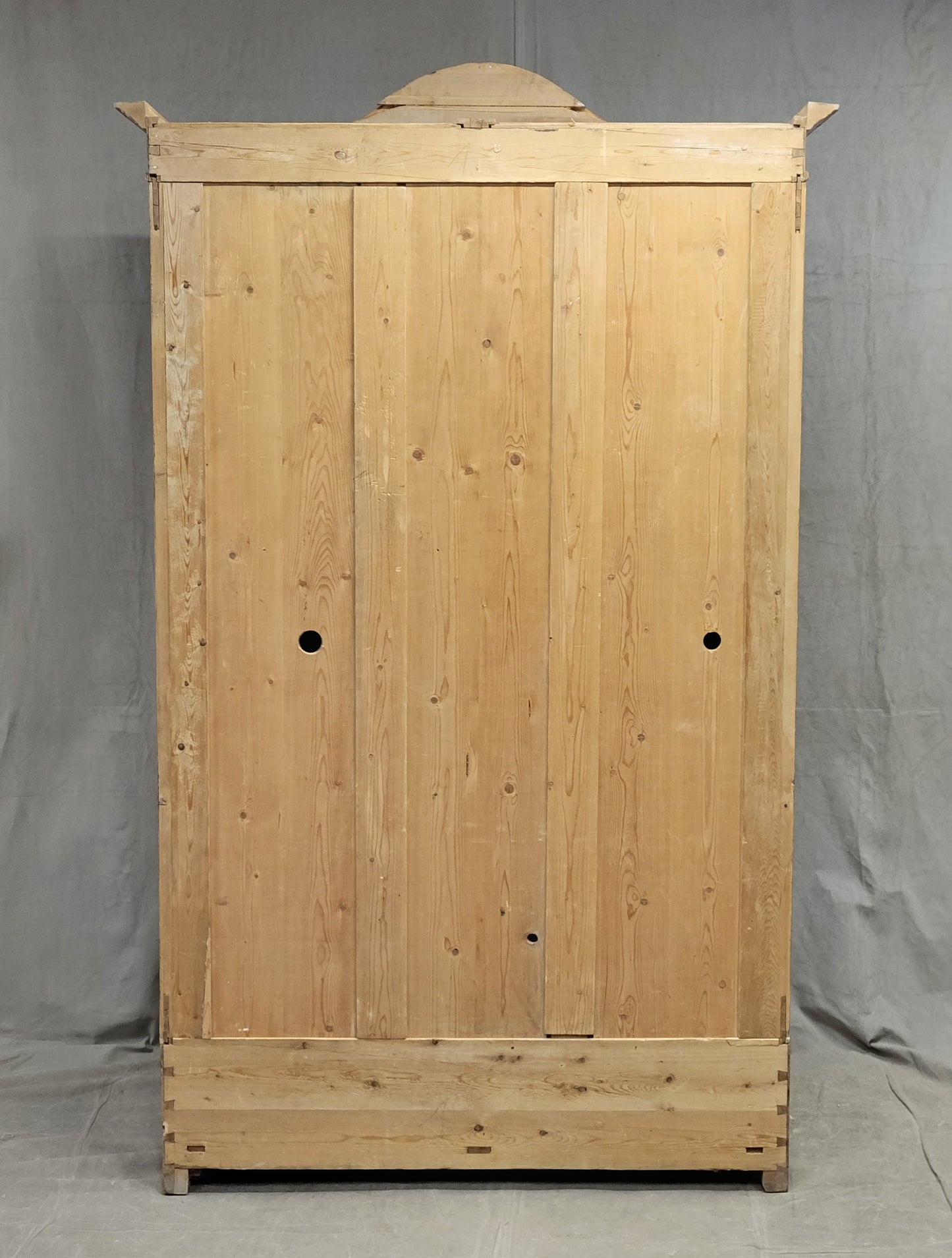 Antique Swedish Pine Armoire With Shelving