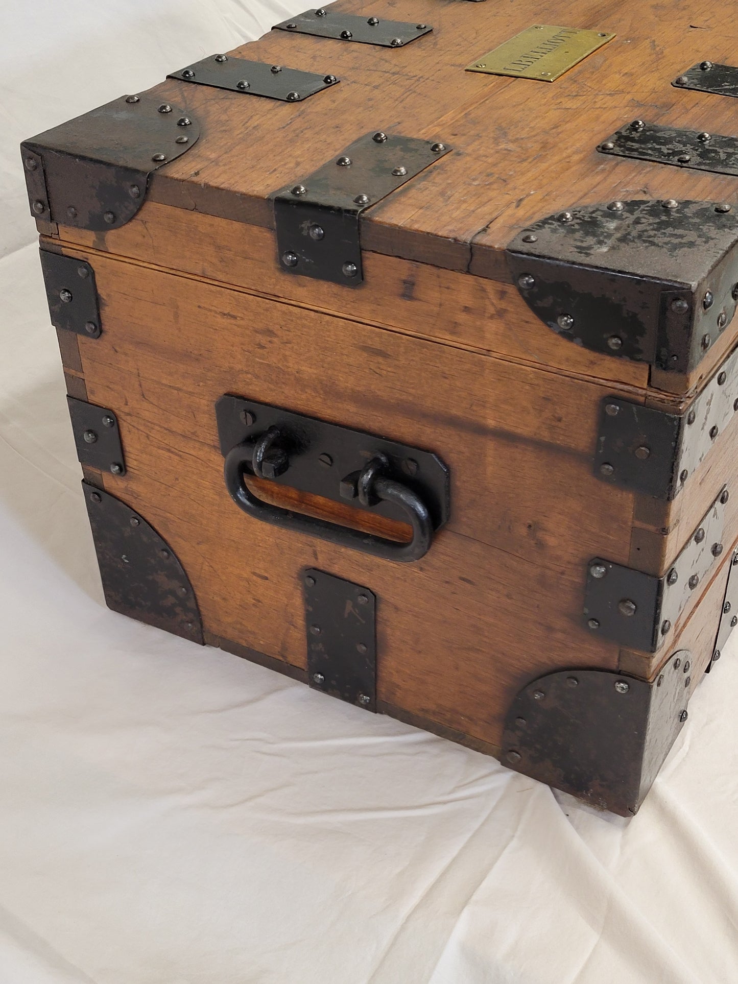 Antique 19th century English Document Storage Box, Monogrammed L.B. Elliott