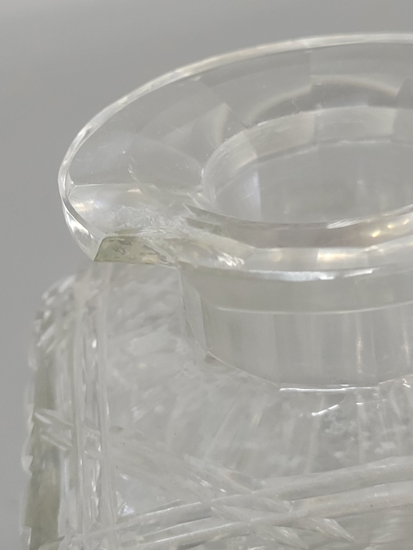 Antique Circa 1900 English Three Bottle Cut Crystal and Oak Tantalus