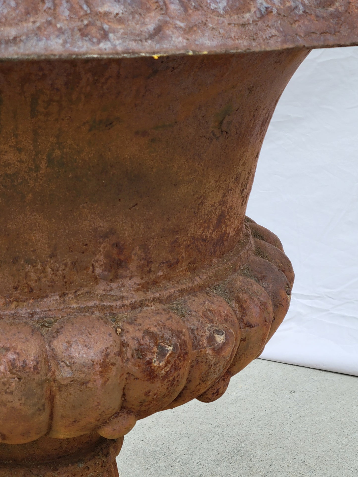 Vintage Cast Iron Monumental Classical Planters
