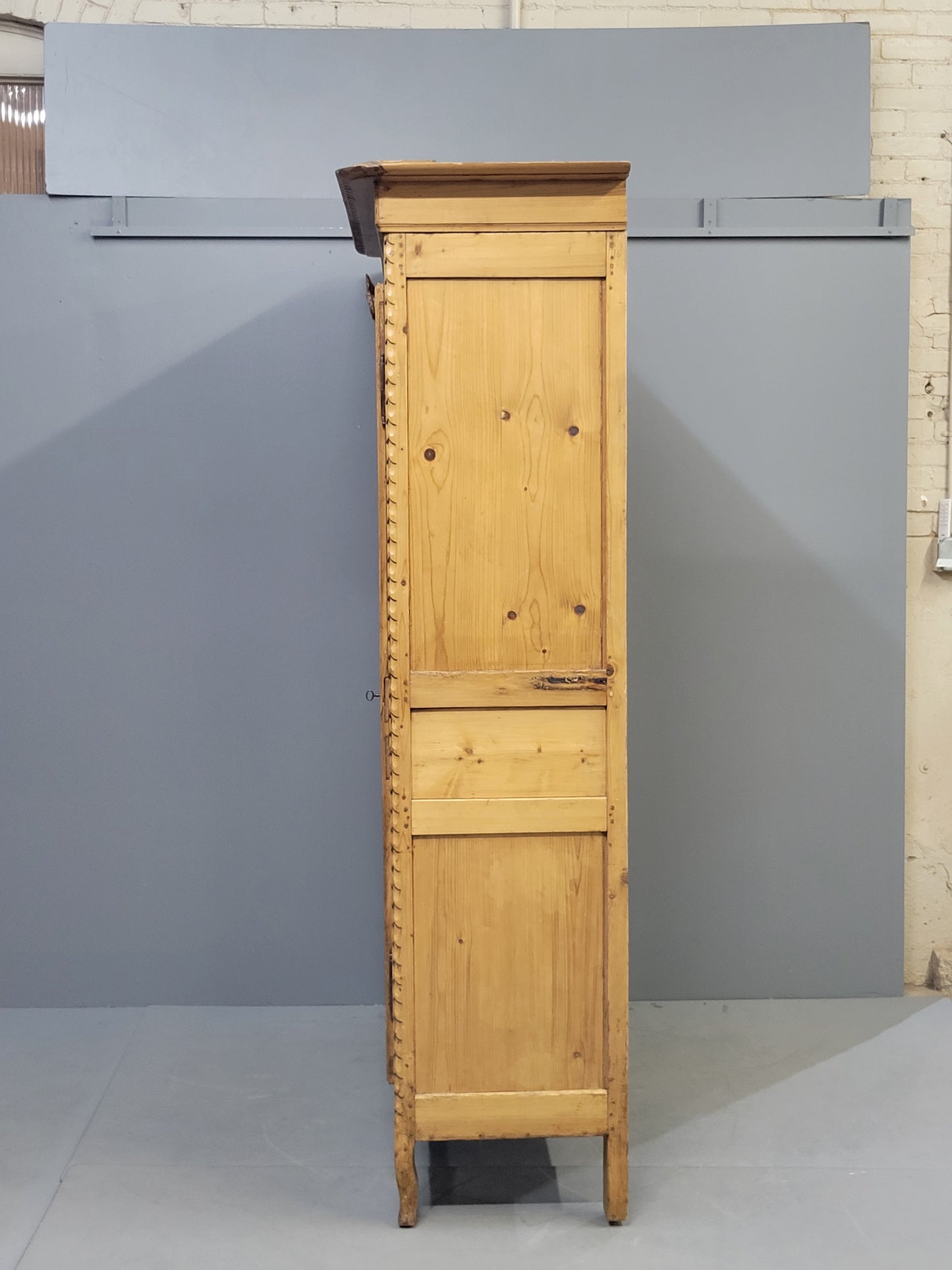 Antique Circa 1870 French Provincial Pine Wedding Armoire