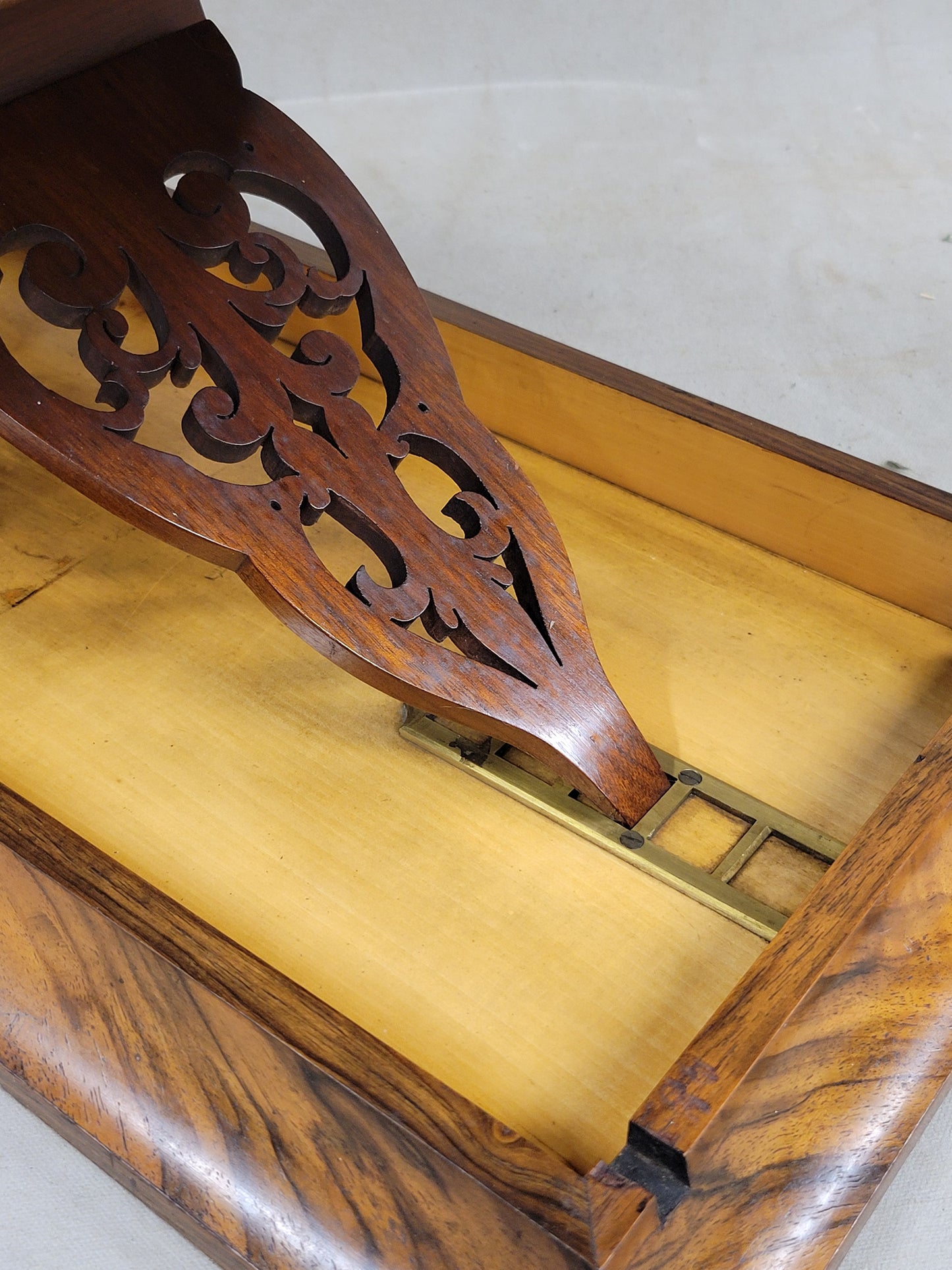 Antique Rosewood Folding Stereoscope Viewer - Philadelphia Gallery of Fine Arts