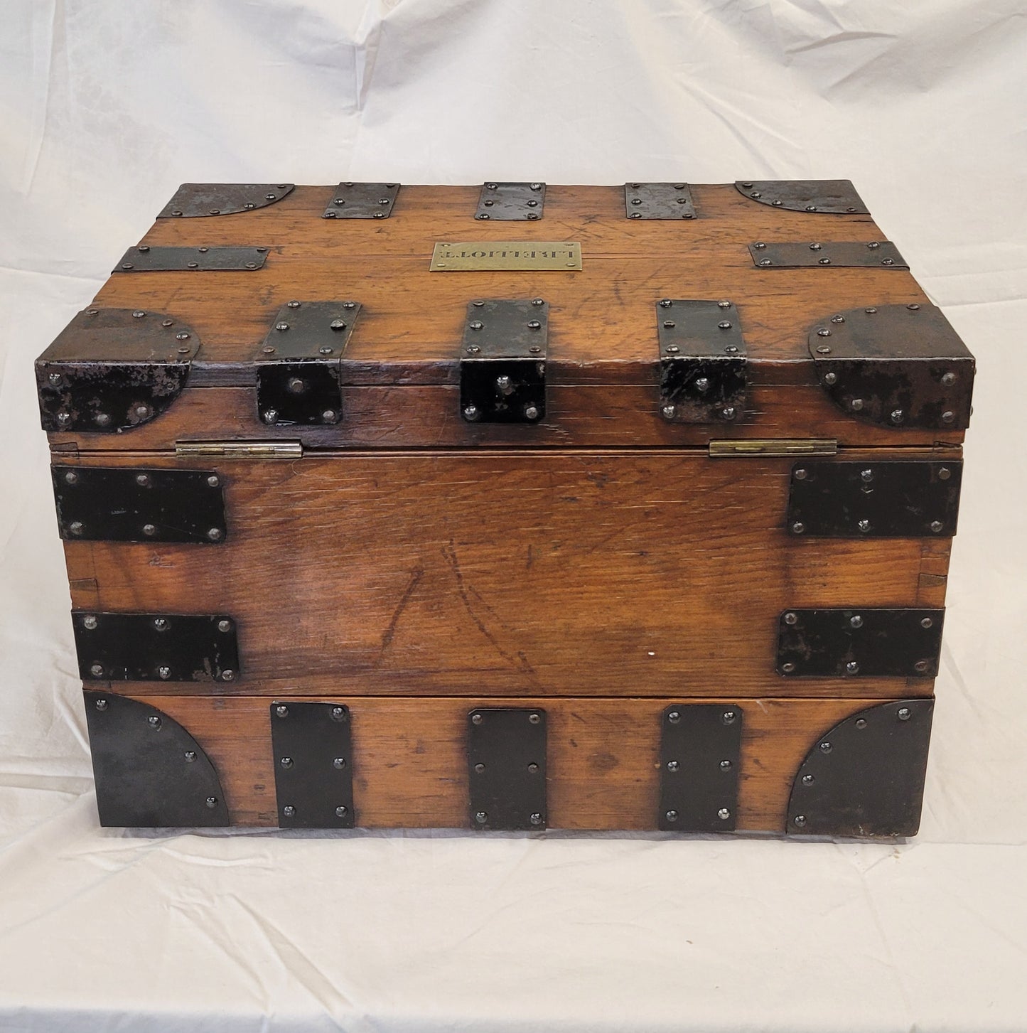Antique 19th century English Document Storage Box, Monogrammed L.B. Elliott