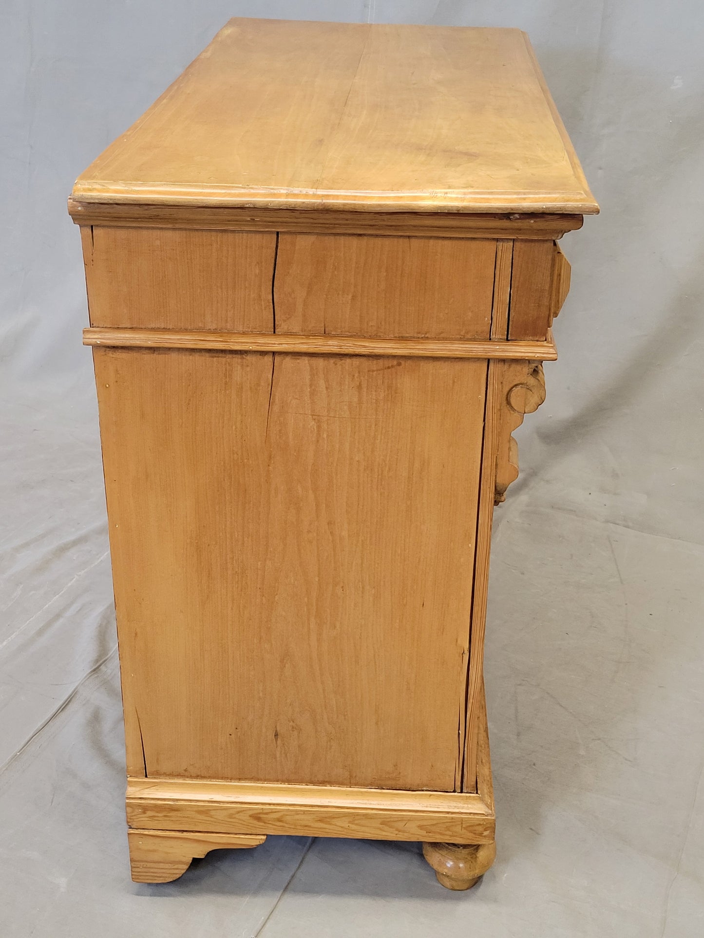 Antique Eastern European or German Pine Chest of Drawers Dresser