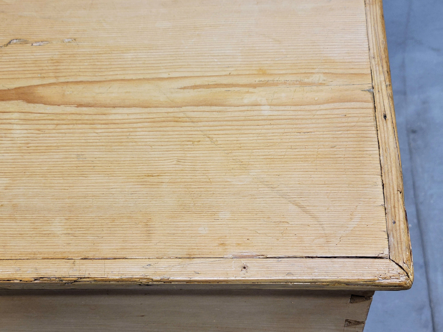 Antique Eastern European Natural Pine Blanket Chest