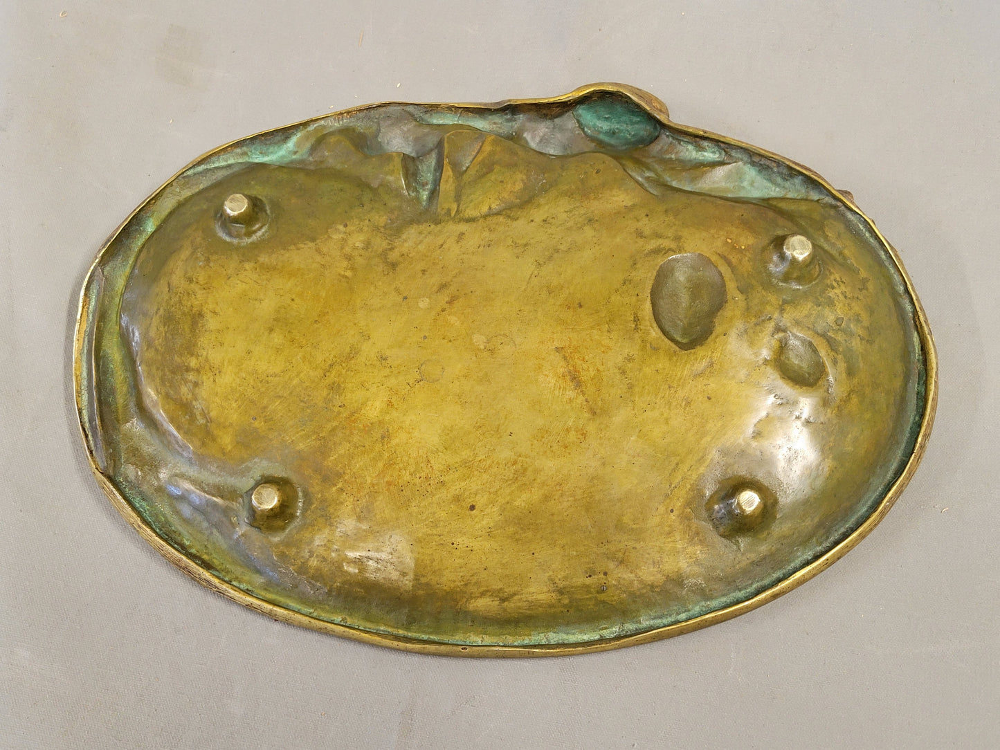 Antique Art Nouveau Signed Albert Marrionet Bronze "Vide Poche" Valet Tray (RL)
