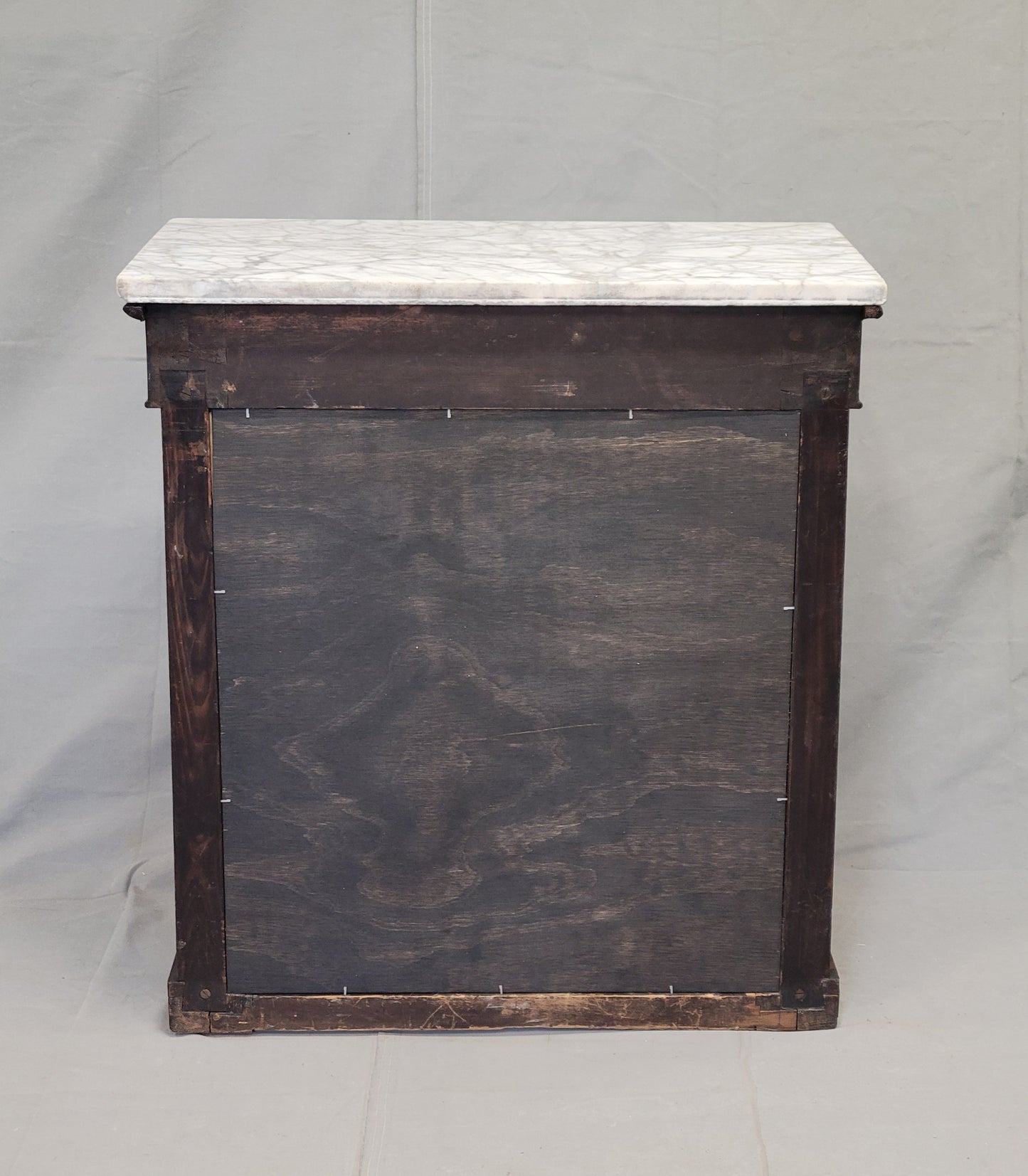 Antique 19th Century Mahogany Console Table With Carrara Marble Top