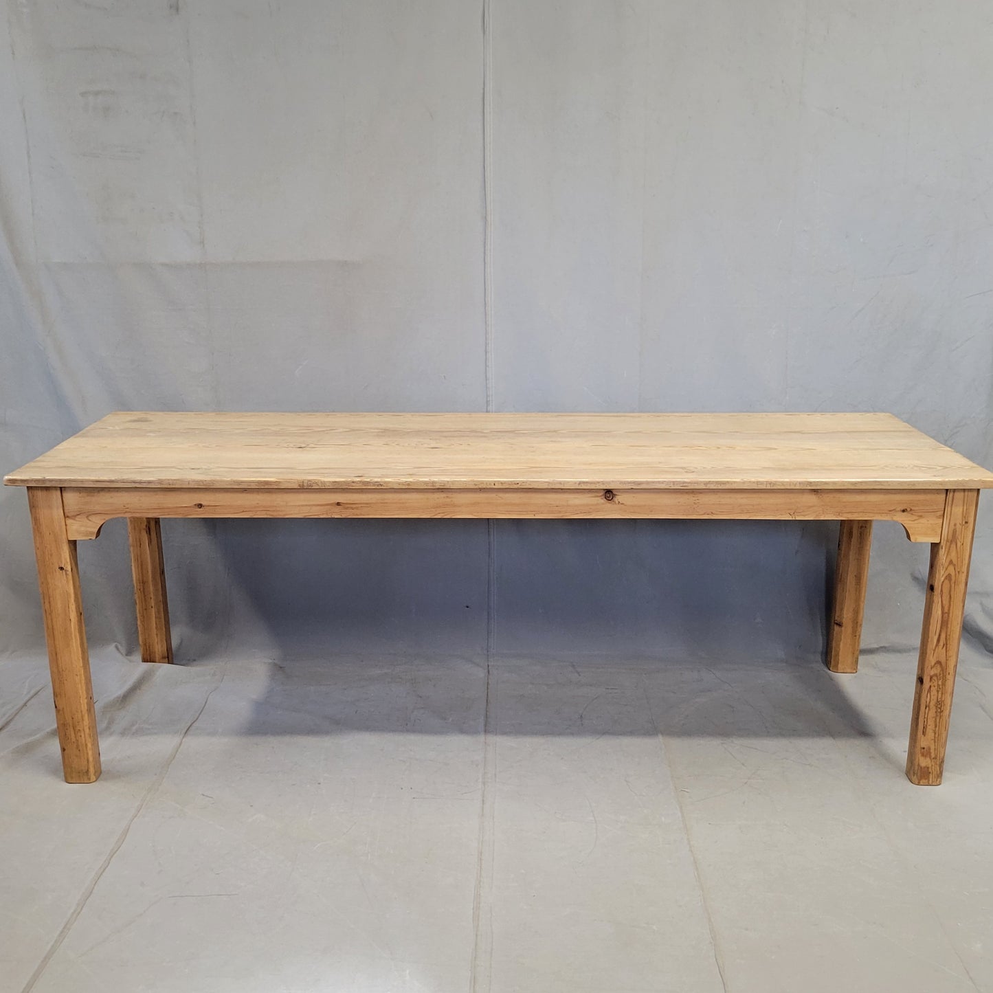 Vintage European Scrubbed Pine Rustic Farmhouse Table