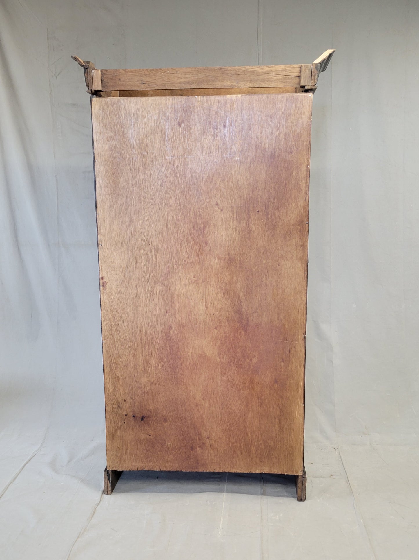 Vintage European Ebonized and Carved Oak Adjustable Shelf Bookcase