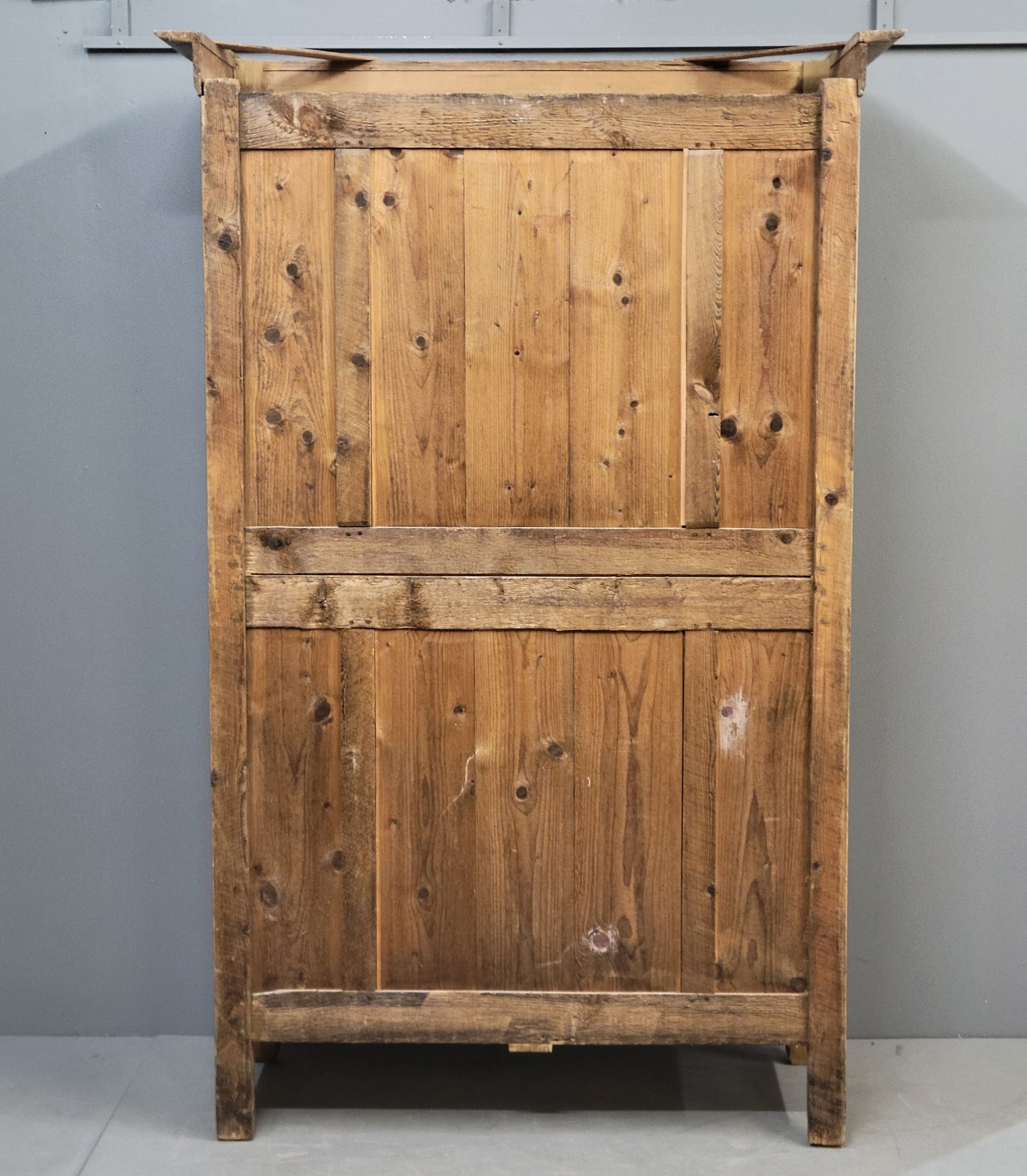 Antique Circa 1870 French Provincial Pine Wedding Armoire