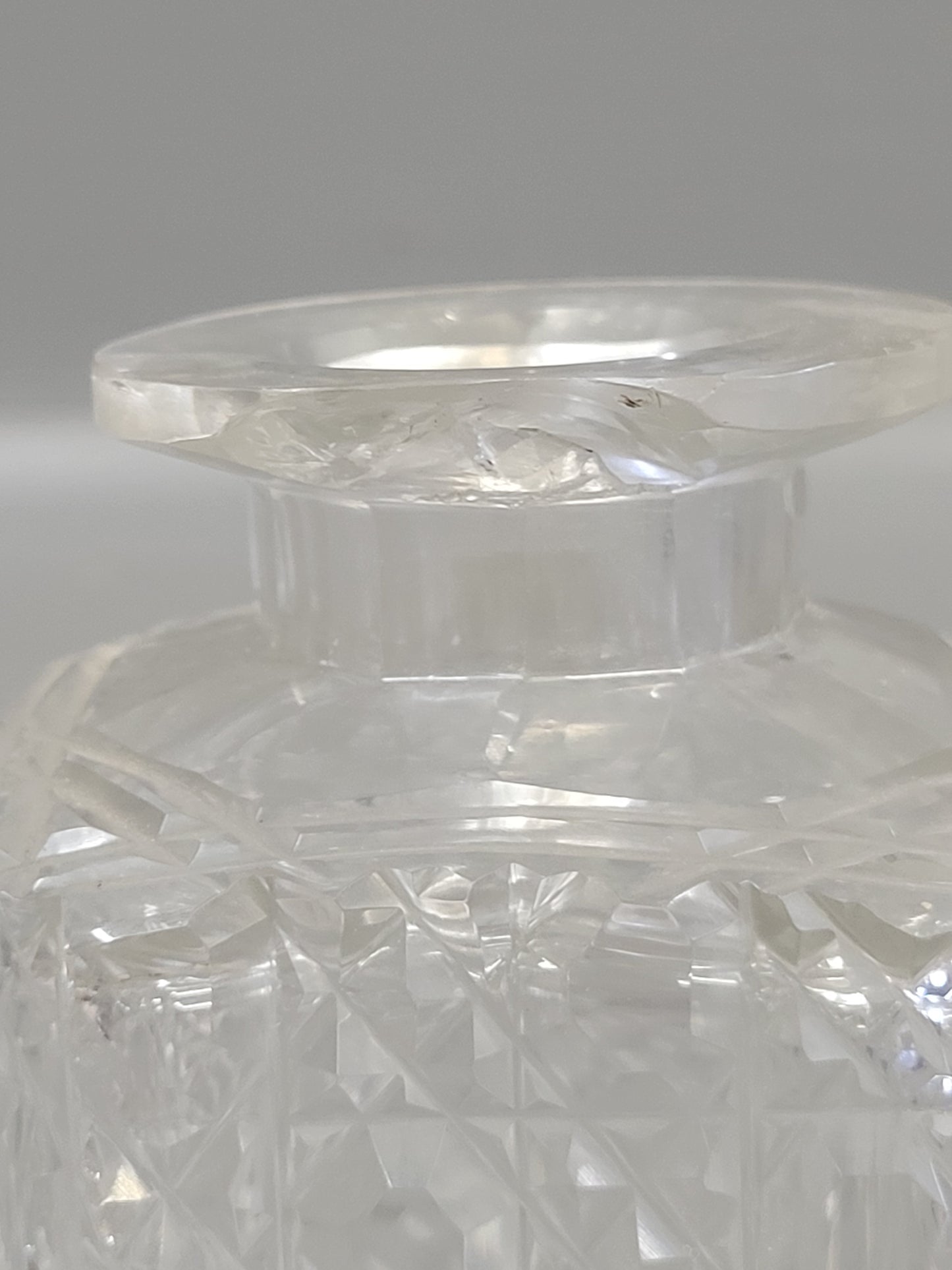 Antique Circa 1900 English Two Bottle Cut Crystal and Oak Tantalus