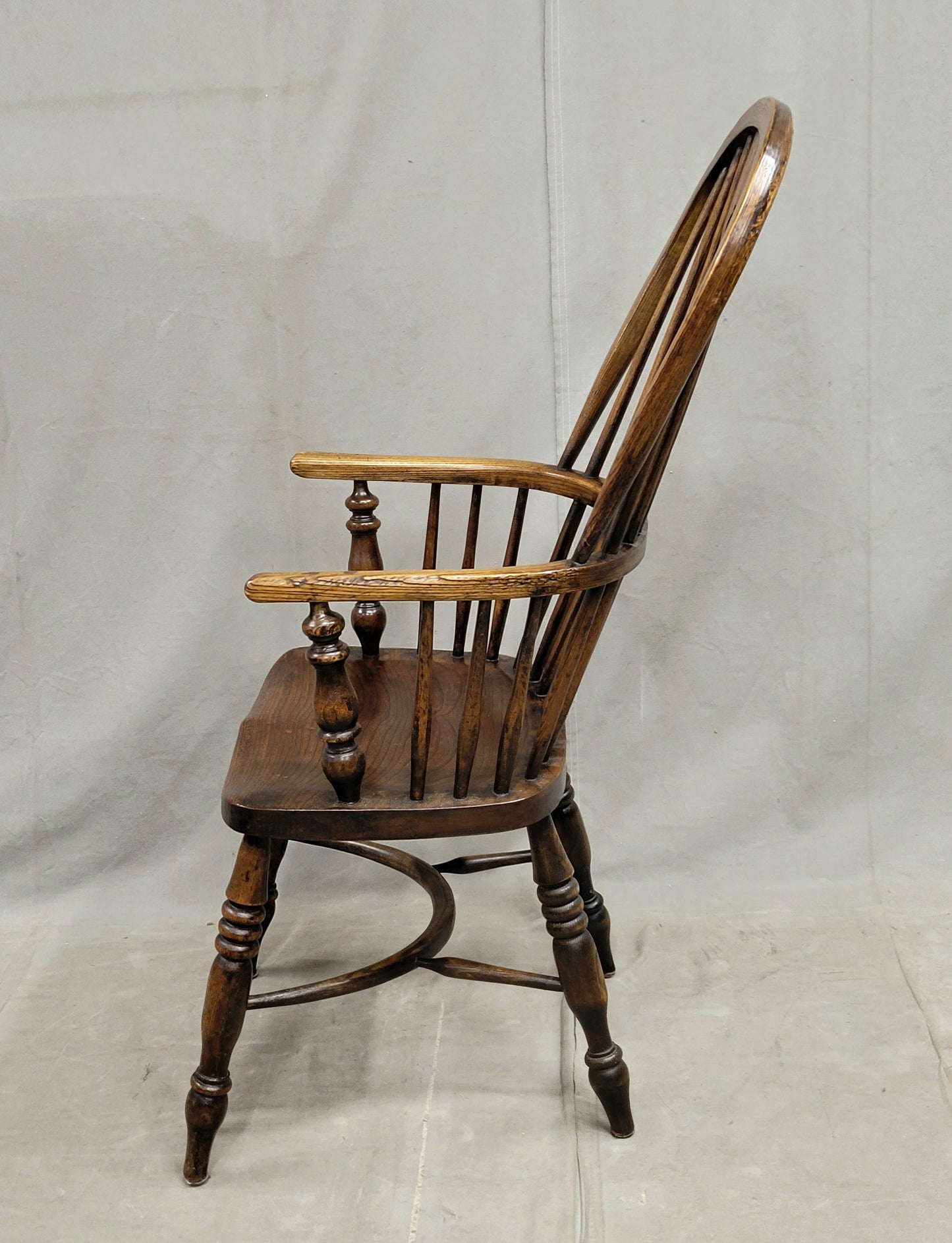 Vintage English Oak and Elm Windsor Chairs - A Pair
