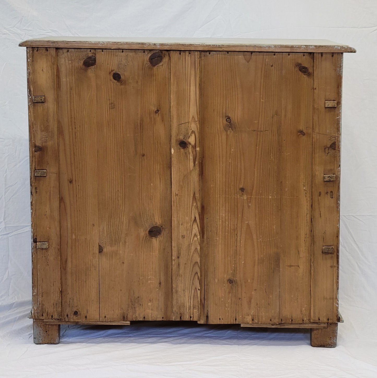 Antique European Pine Gustavian Style Gray Dresser Chest of Drawers