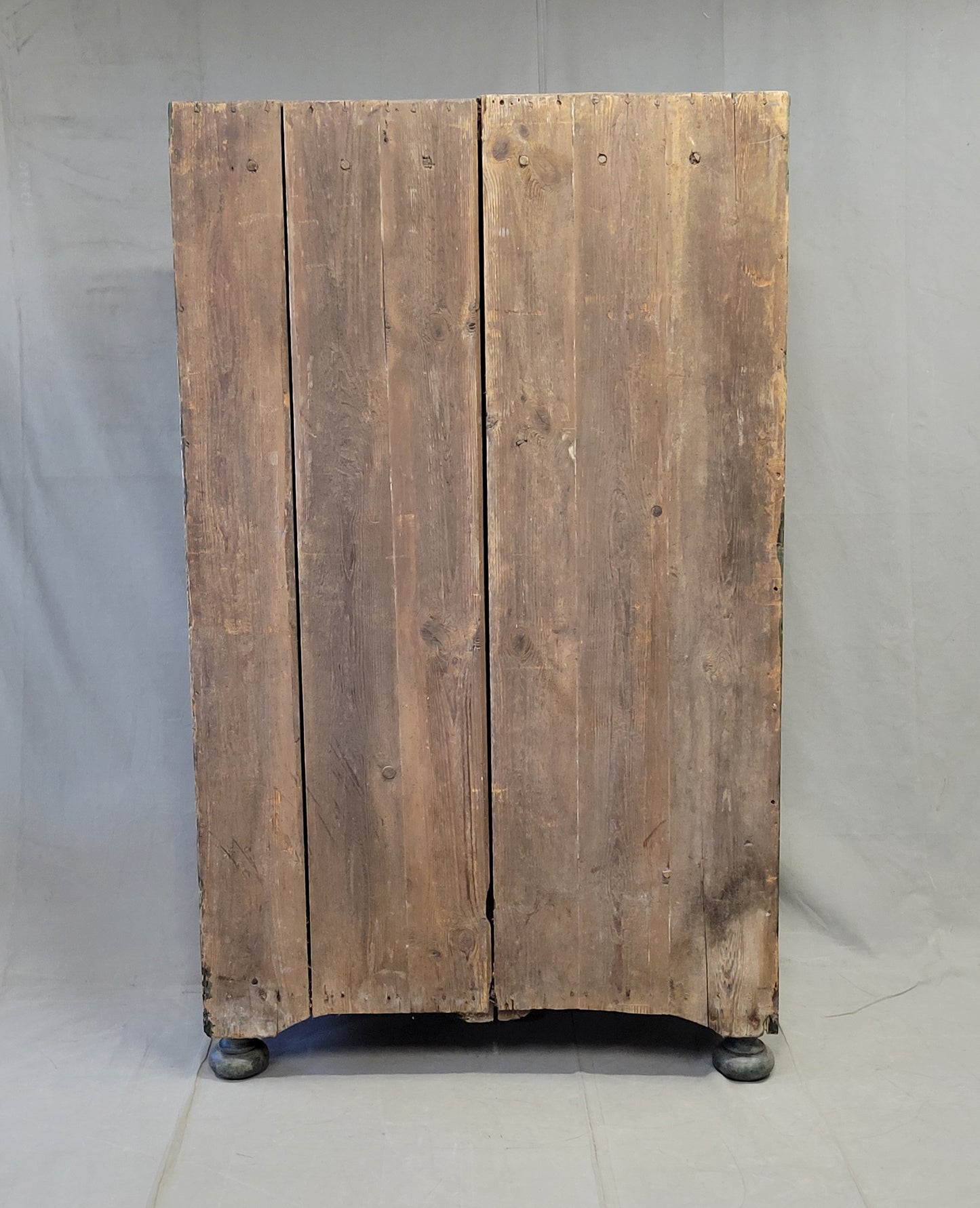 Antique Early 1800s Eastern European Pine Wardrobe Armoire With Original Paint