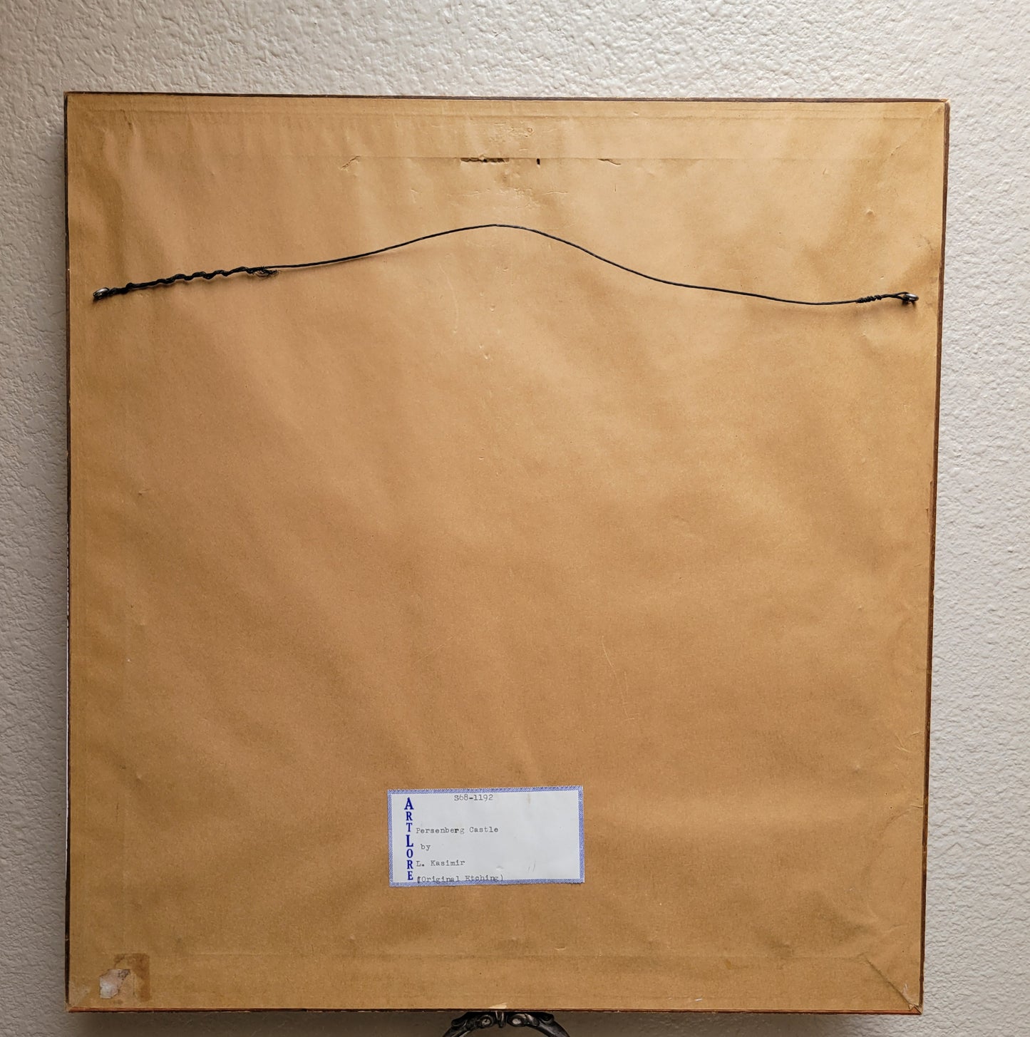 Etching of Persenberg Castle (Austria) by Luigi Kasimir (1881-1962)