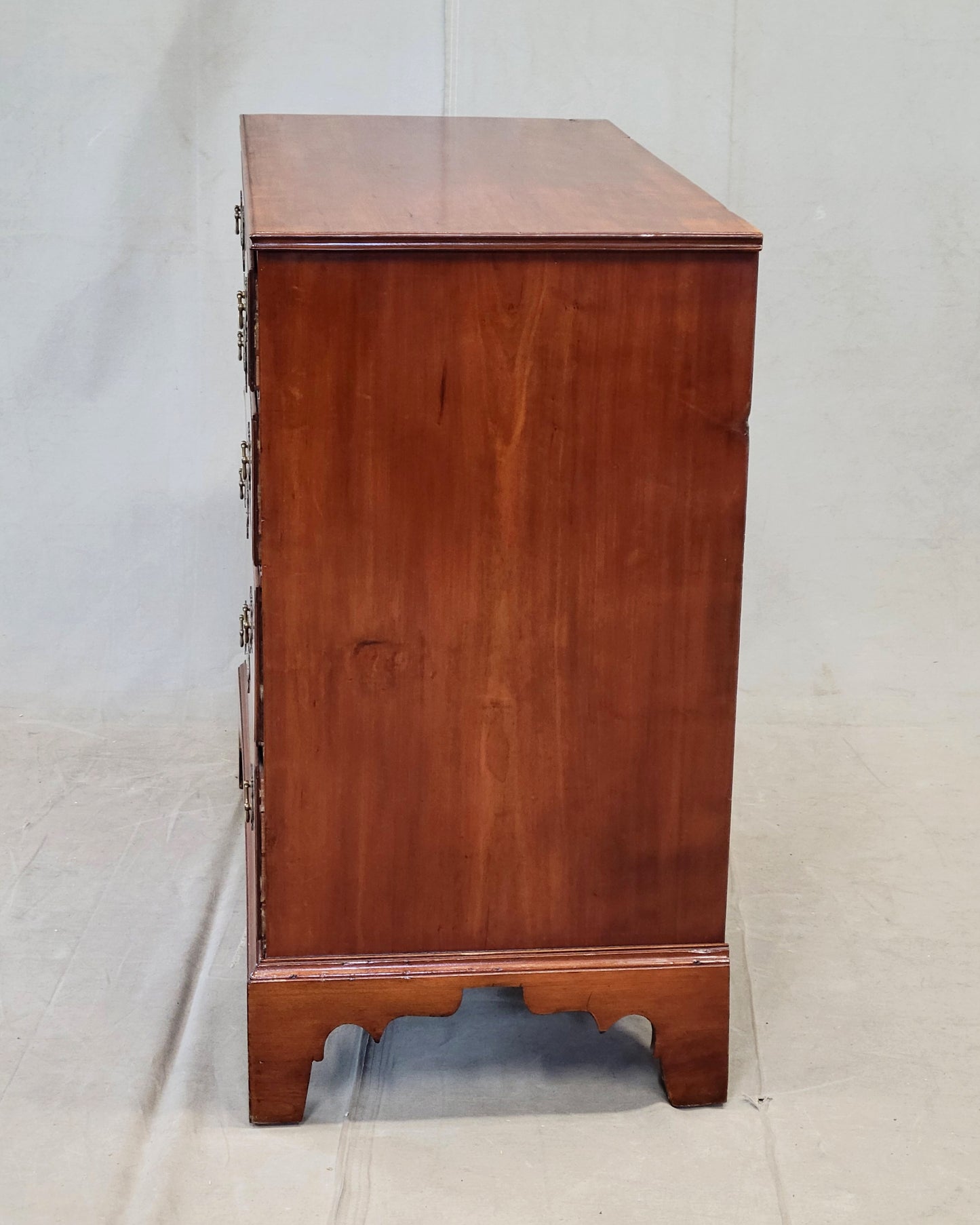 Antique 19th Century American Chippendale Cherry Chest of Drawers