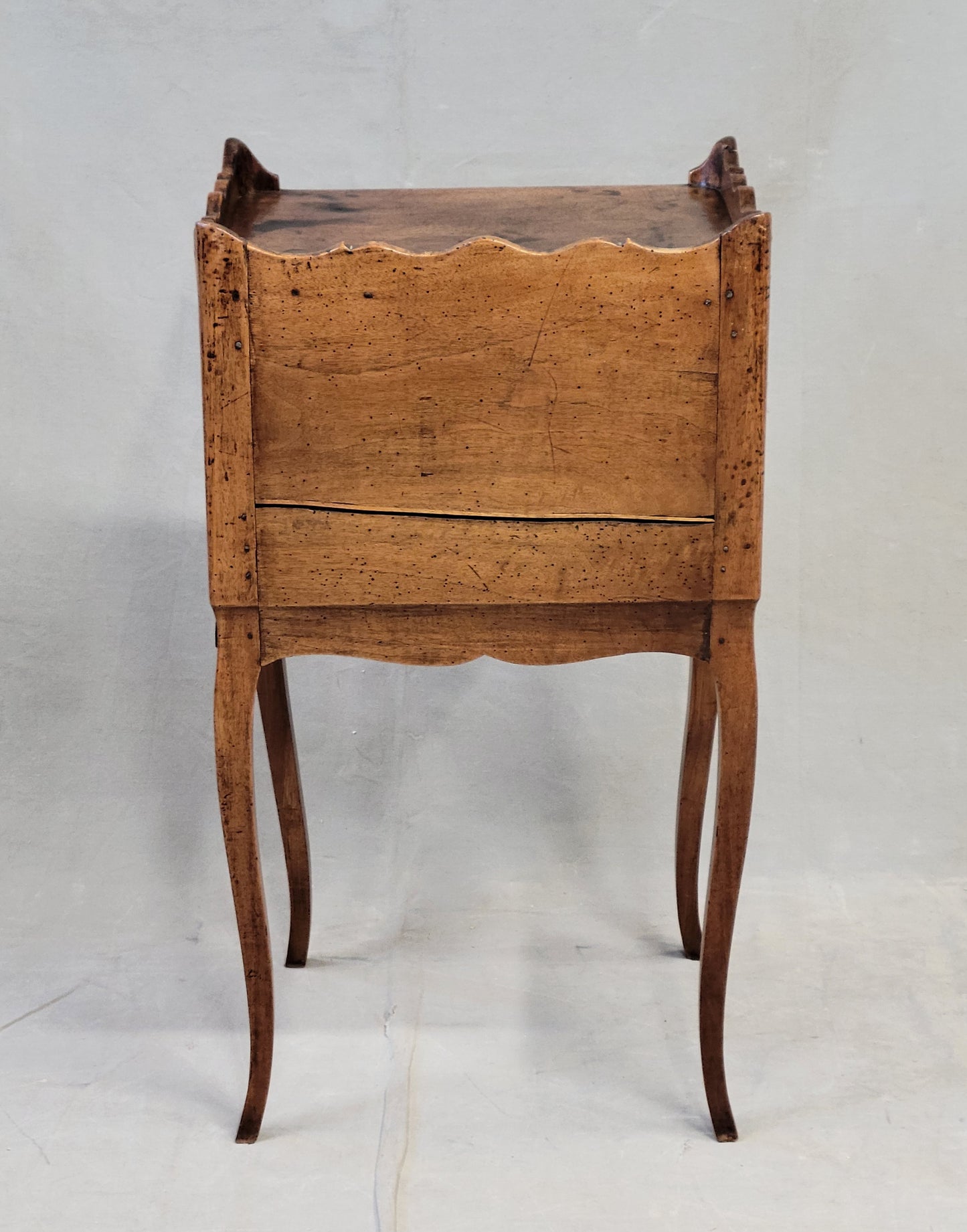 Antique 19th Century French Louis XV Style Walnut and Cherry Table De Chevet (Bedside Table)