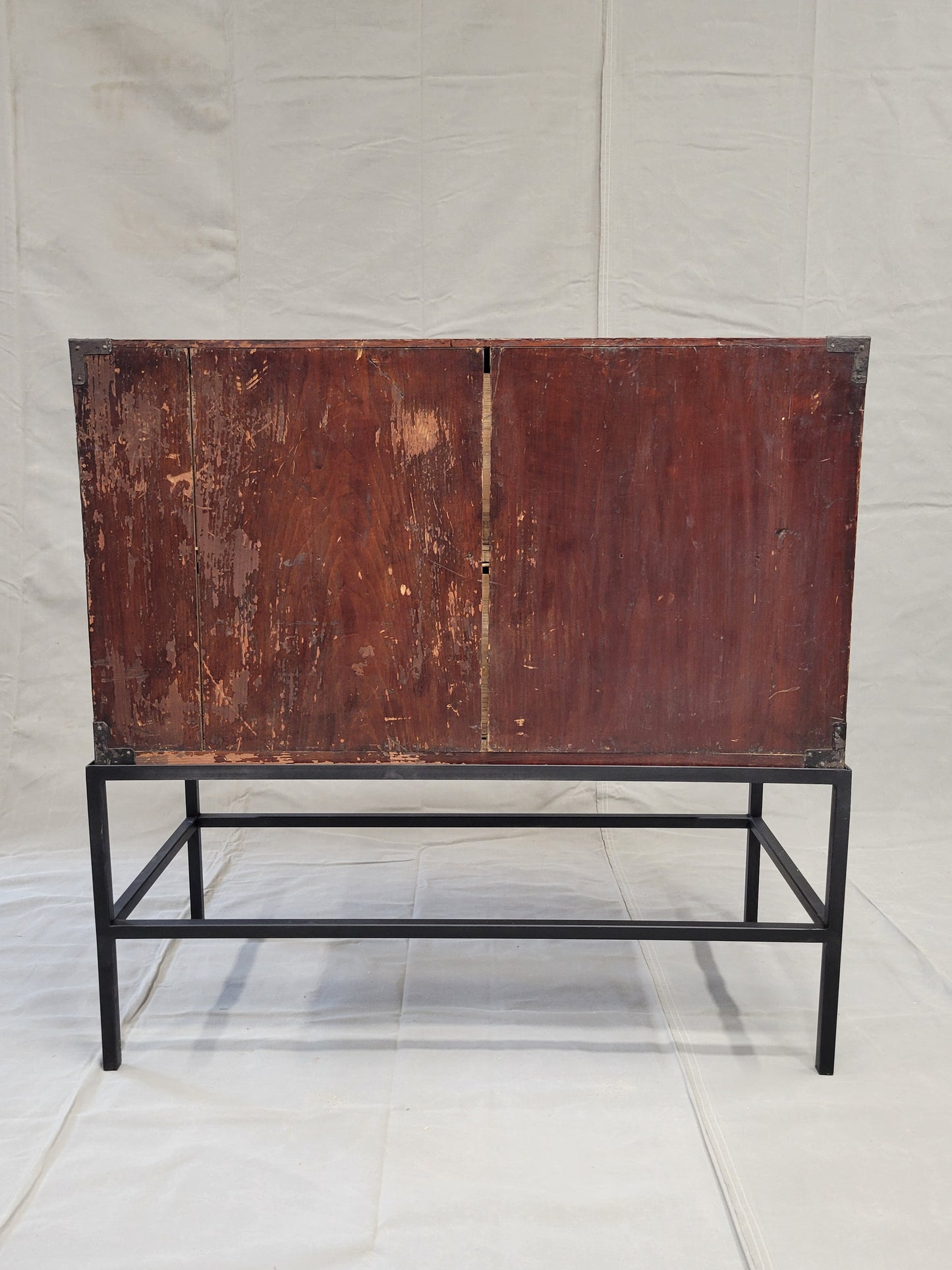 Antique Japanese Tansu Chest With Drawers on Contemporary Metal Stand