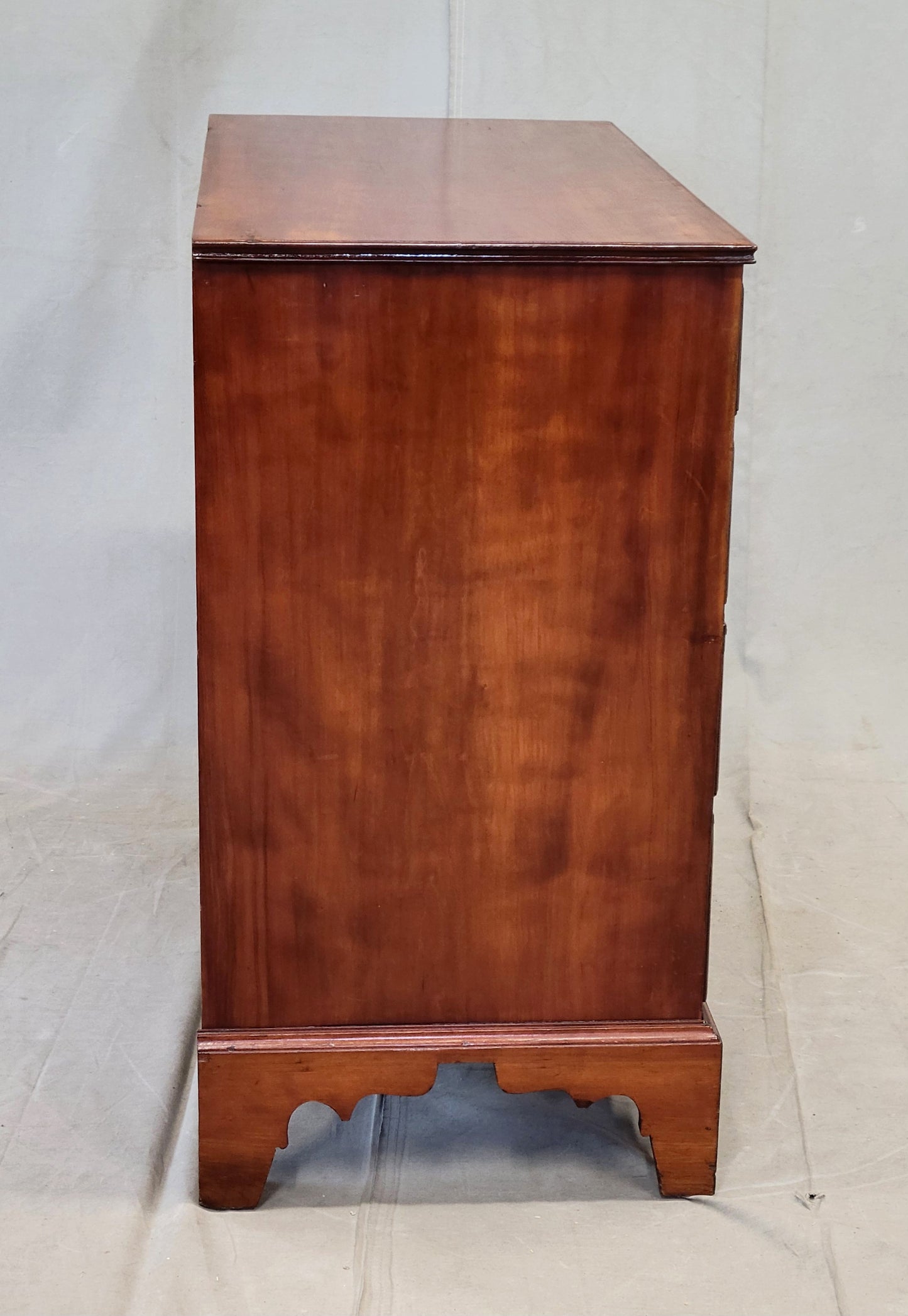 Antique 19th Century American Chippendale Cherry Chest of Drawers