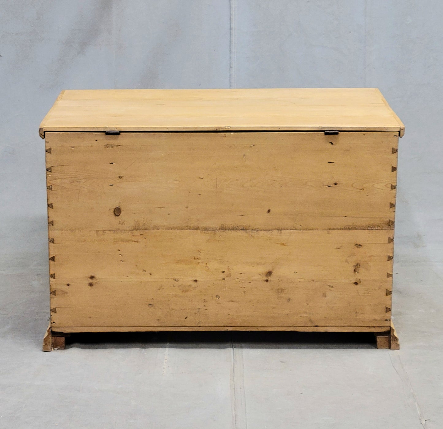 Antique Eastern European Natural Pine Blanket Chest