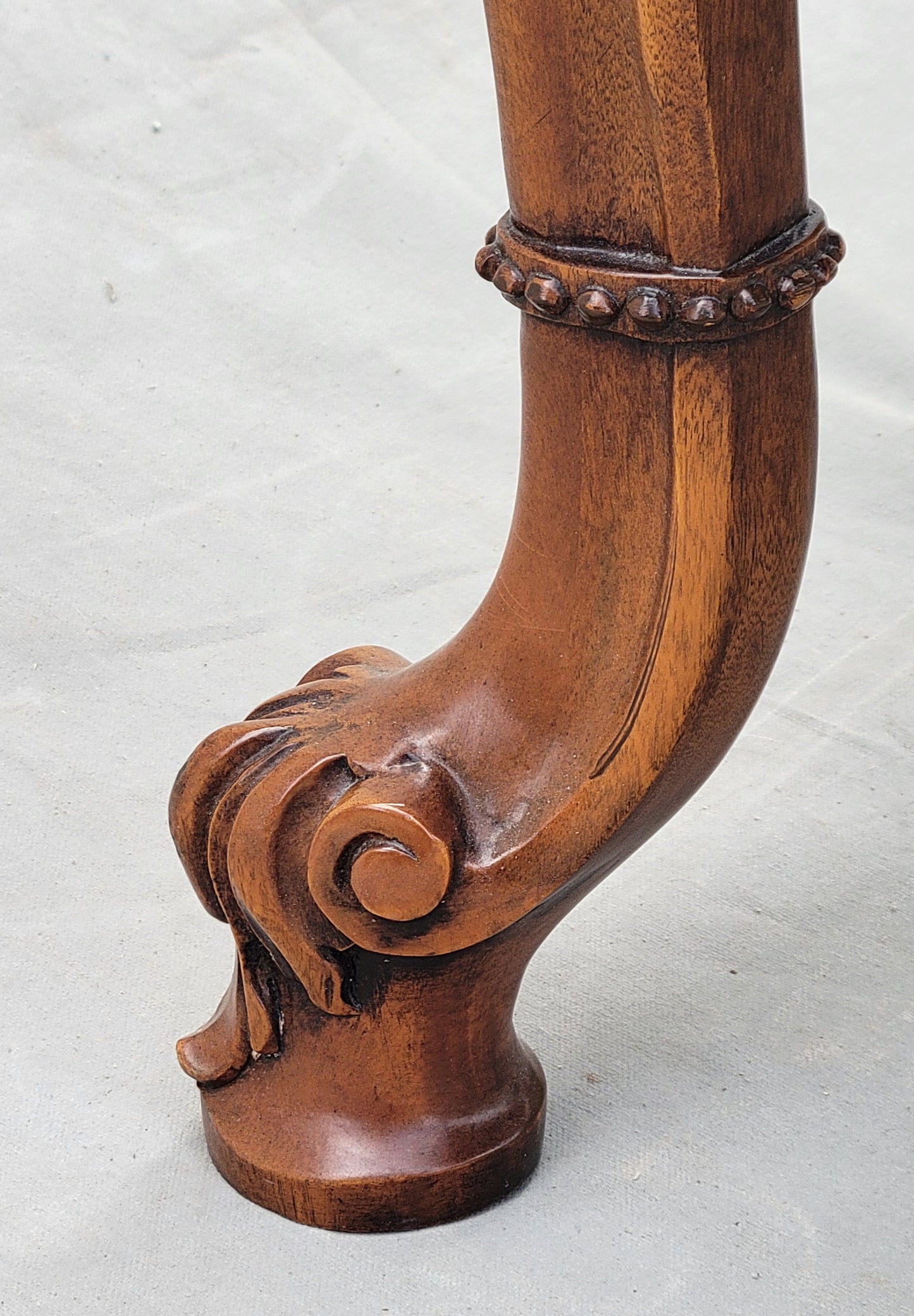 Vintage Karges Burl Walnut Dining Table With 3 Leaves and Pads