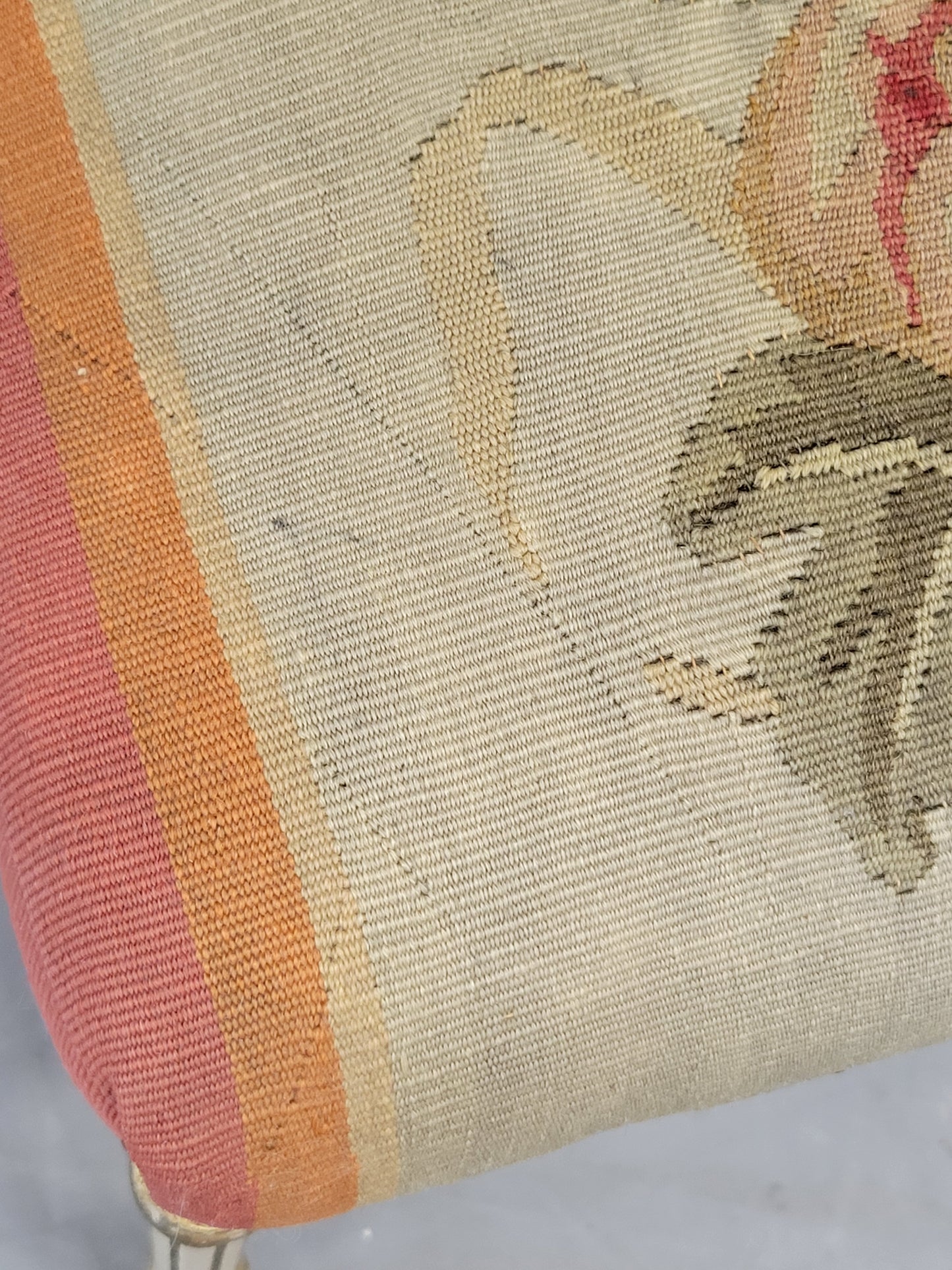 Vintage French Neoclassical Style Chairs With Antique Tapestry Upholstery - a Pair