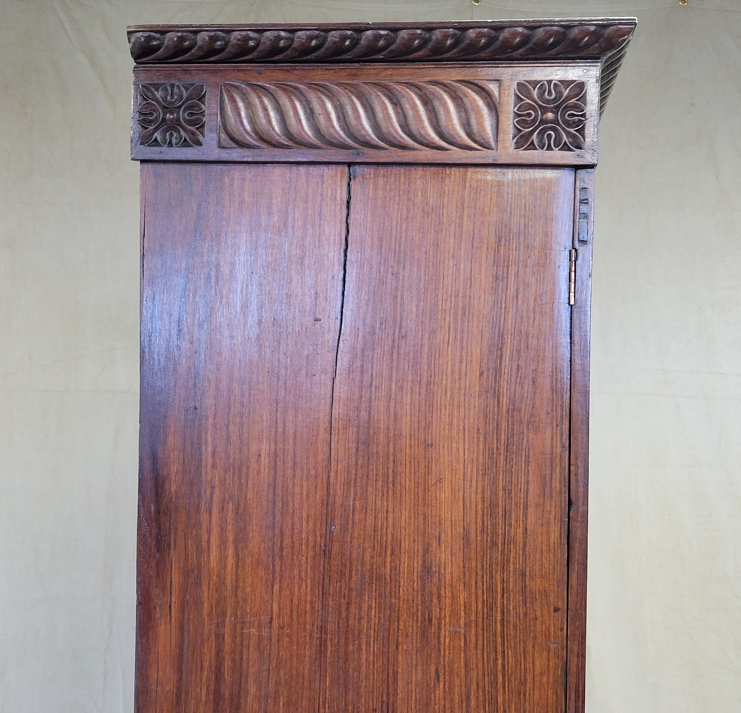 Antique 19th Century Anglo-Indian British Colonial Rosewood Linen Press Cabinet