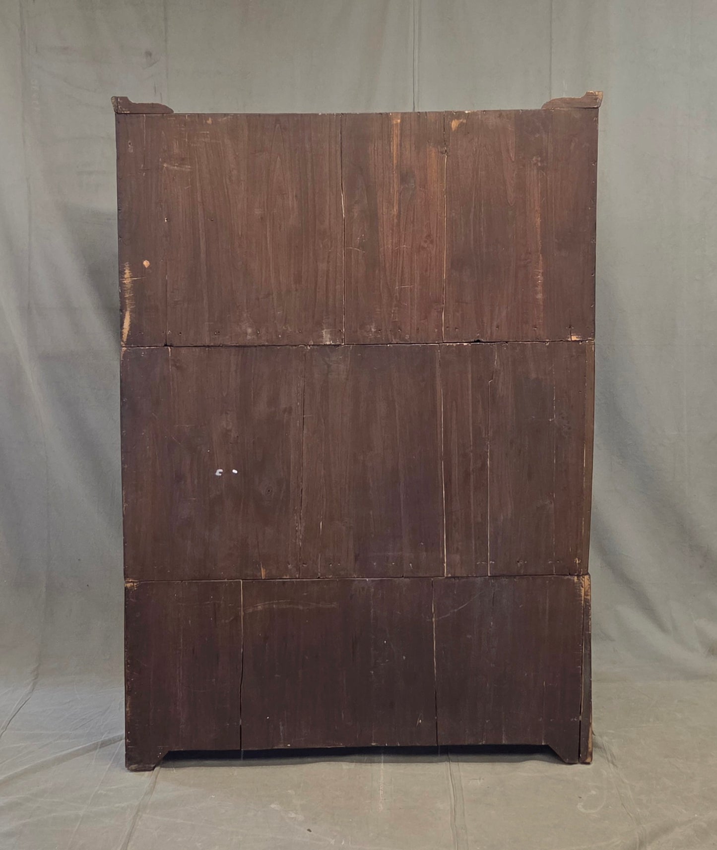 Antique 1920s Japanese Three Piece Elm and Kiri Wood Isho Tansu Chest