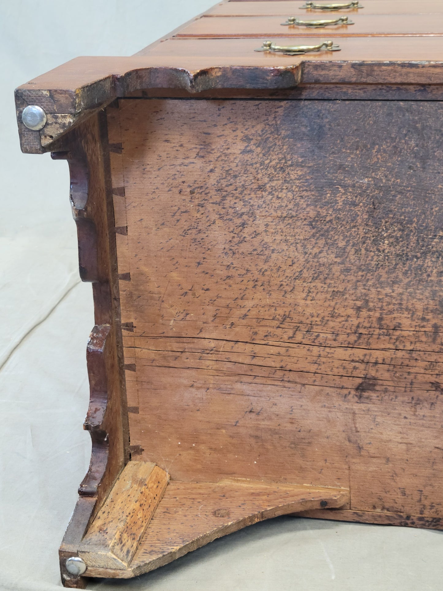 Antique 19th Century American Chippendale Cherry Chest of Drawers