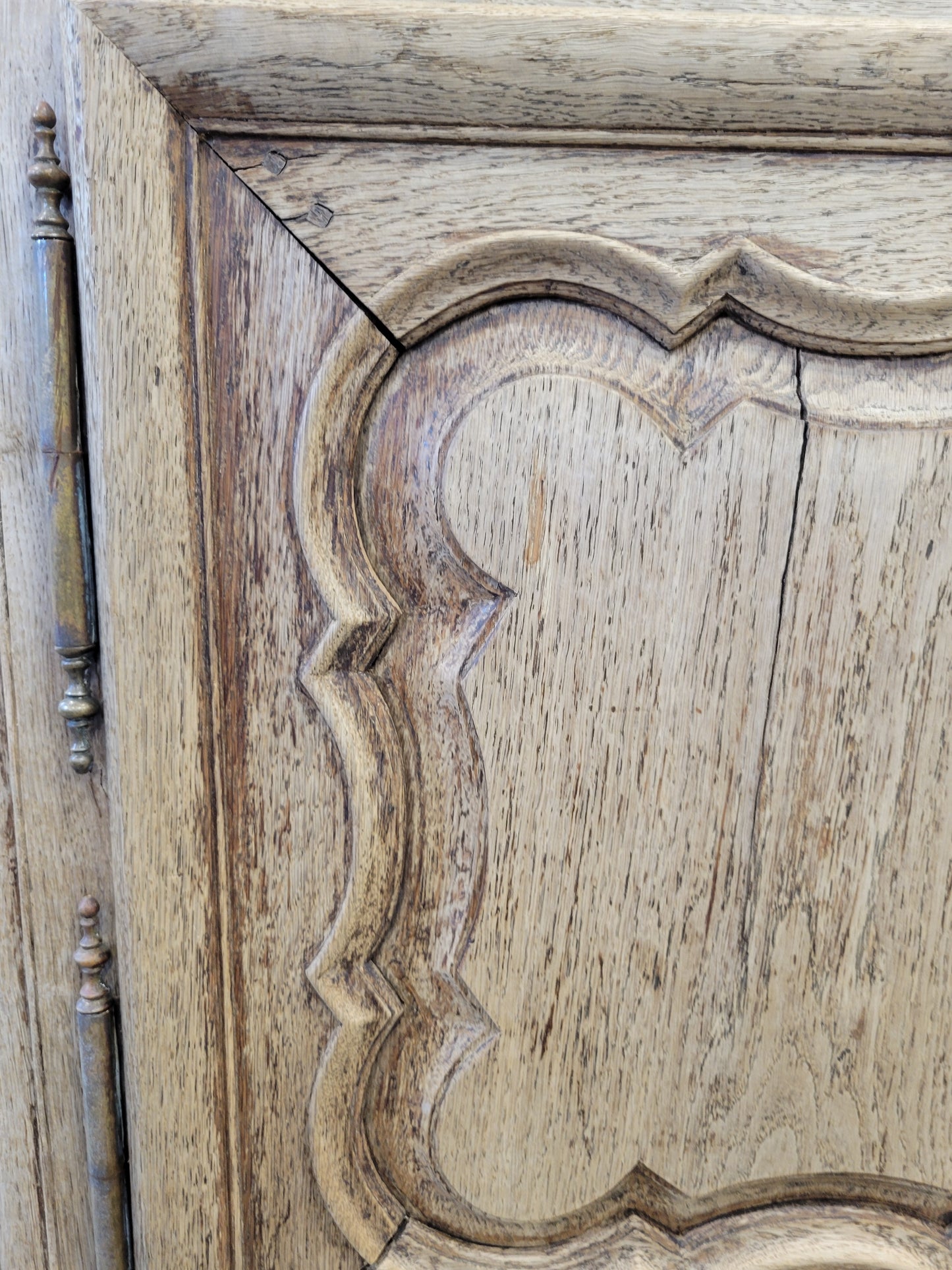 Antique 18th C. French Bleached Oak Serpentine Front Sideboard
