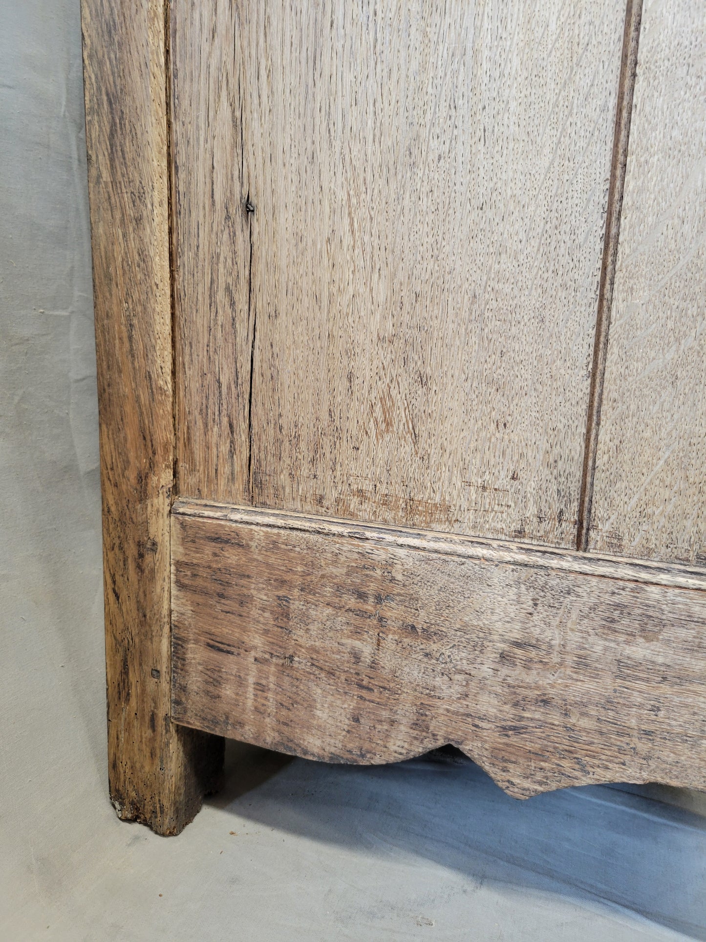 Antique 18th C. French Bleached Oak Serpentine Front Sideboard
