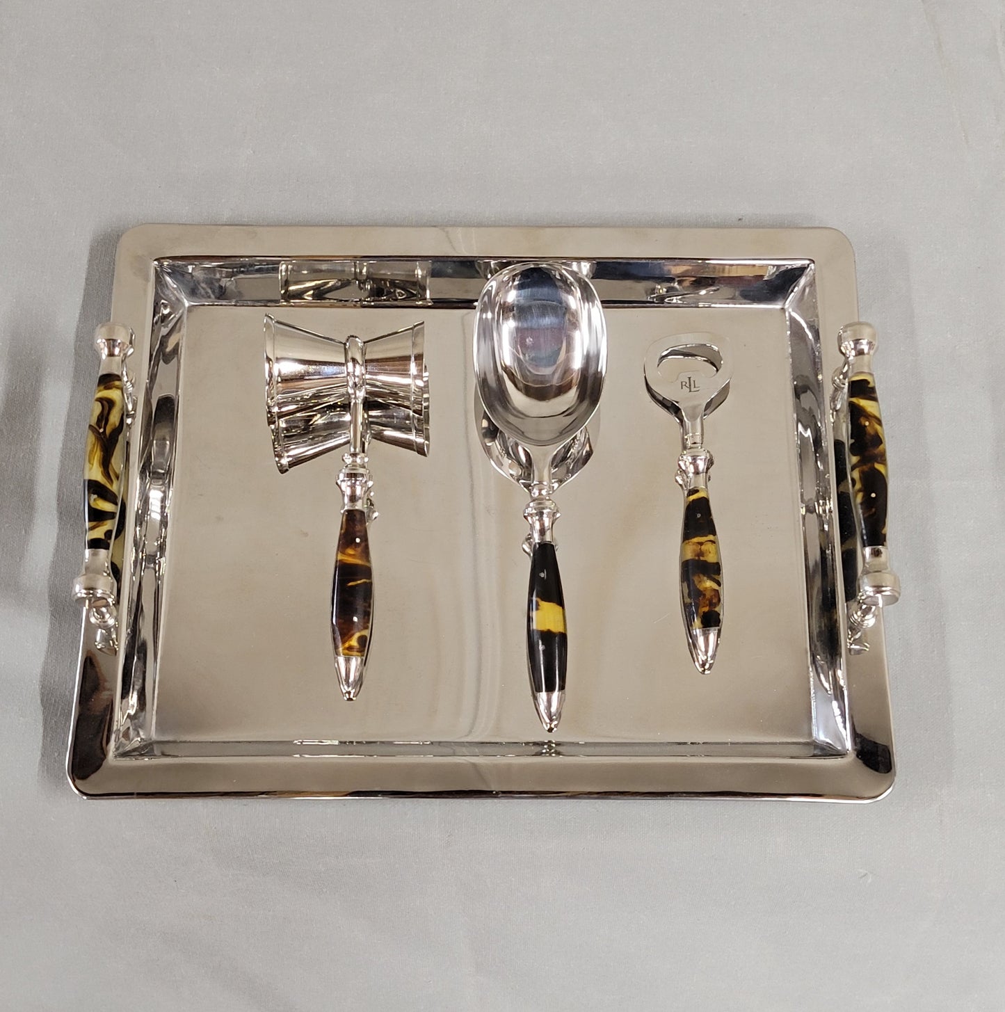 Ralph Lauren Wentworth Bar Set With Faux Tortoise Handles