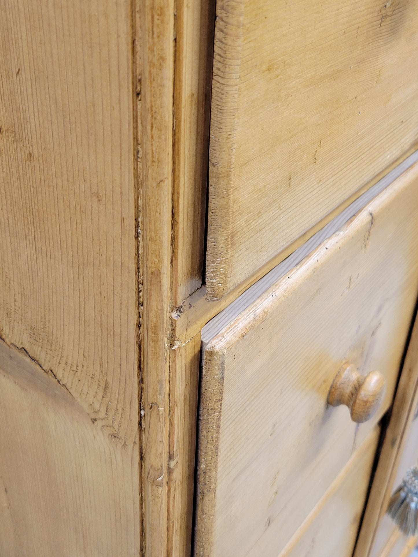 Antique European Pine Locking Pie or Larder Cabinet