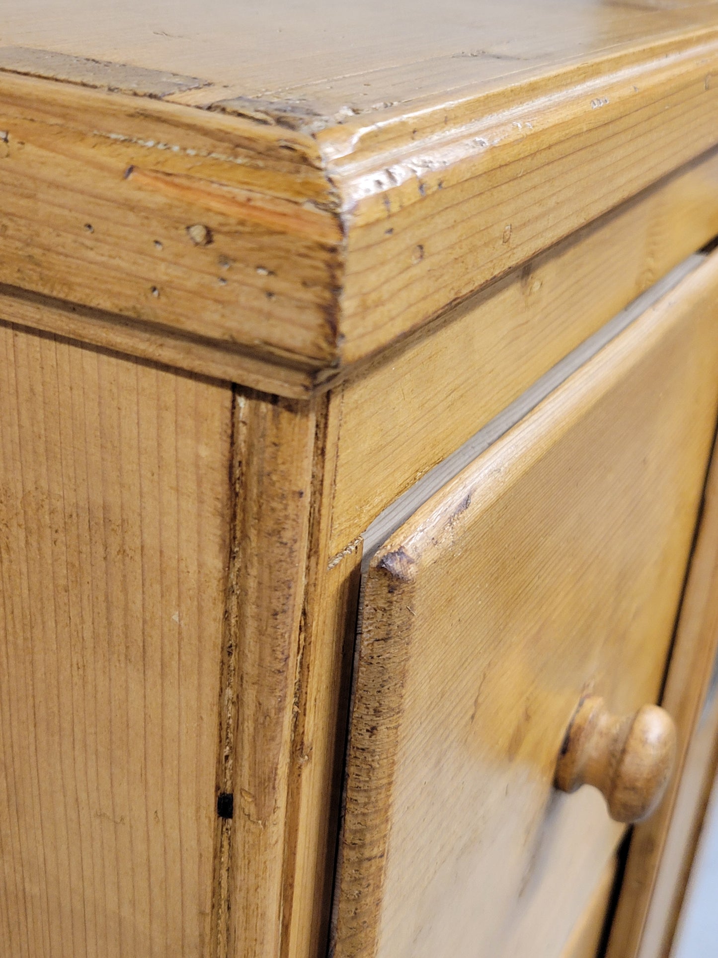 Antique European Pine Locking Pie or Larder Cabinet
