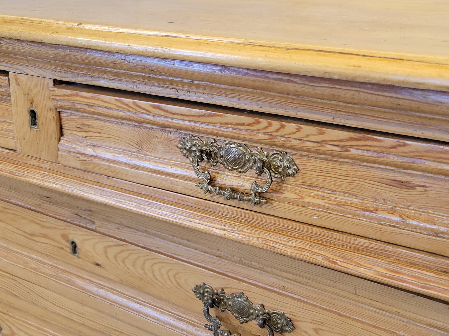 Antique Eastern European or German Pine Chest of Drawers Dresser
