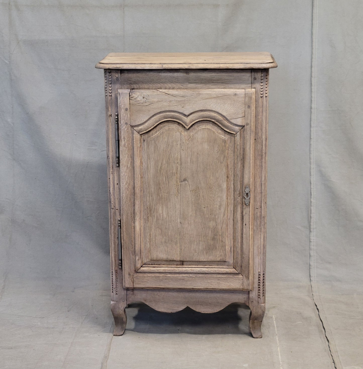 Antique French Bleached Oak Cupboard