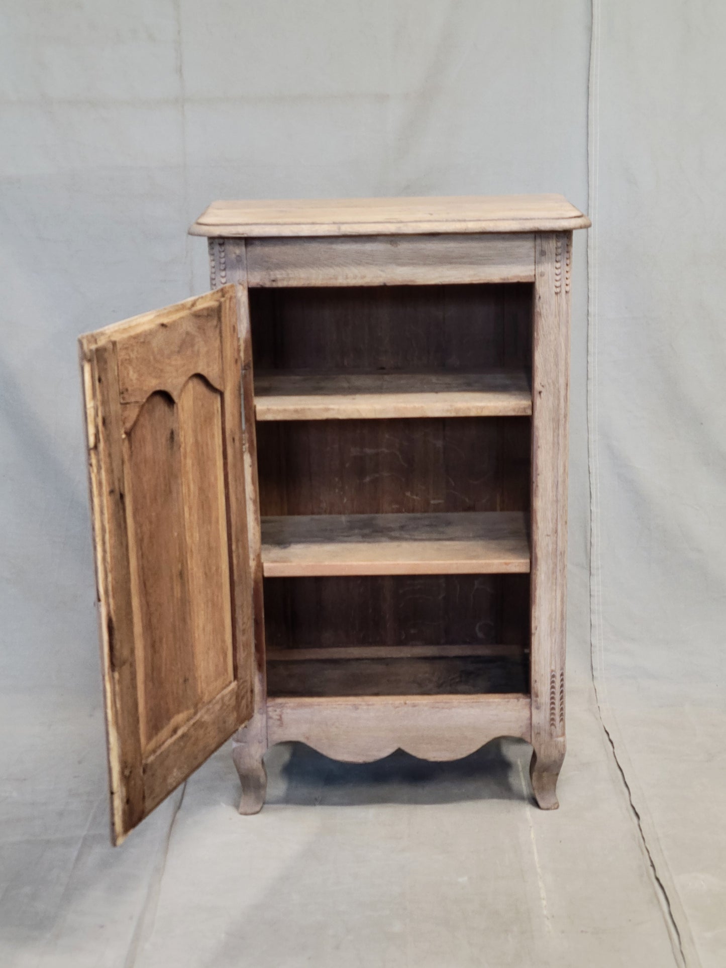 Antique French Bleached Oak Cupboard