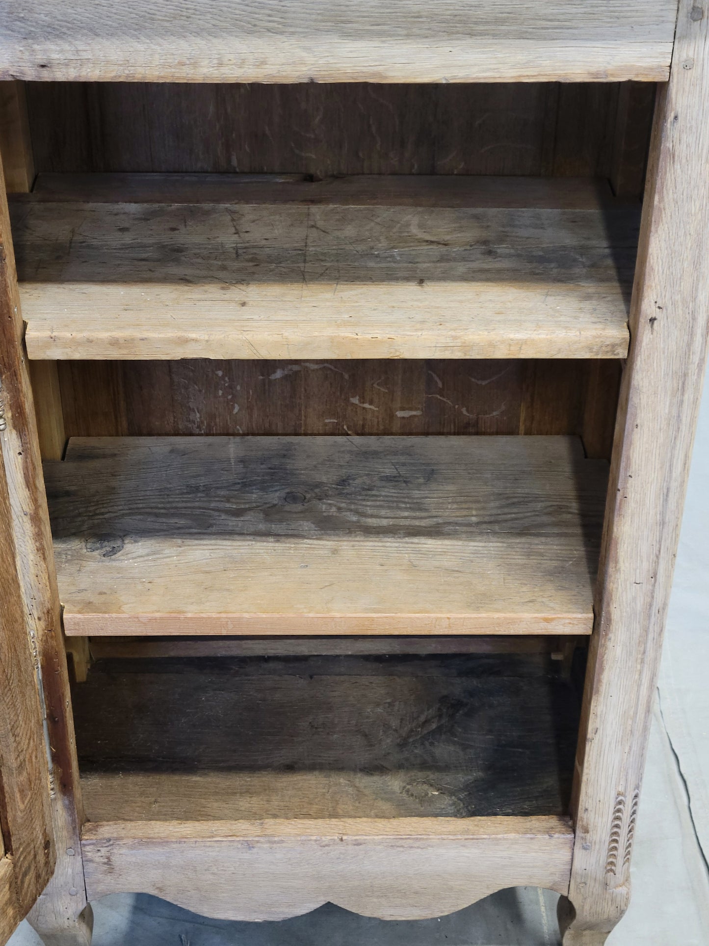 Antique French Bleached Oak Cupboard