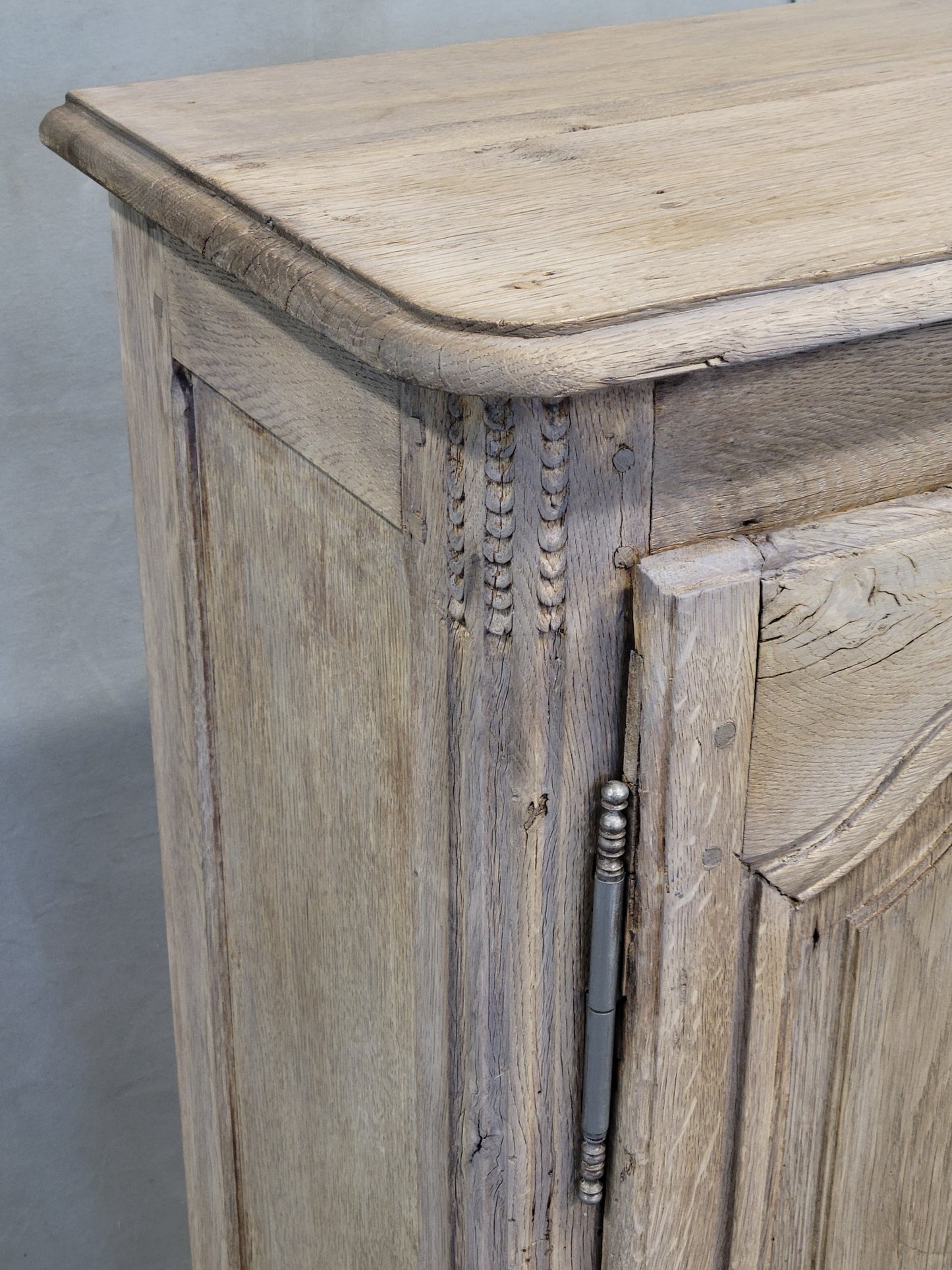Antique French Bleached Oak Cupboard