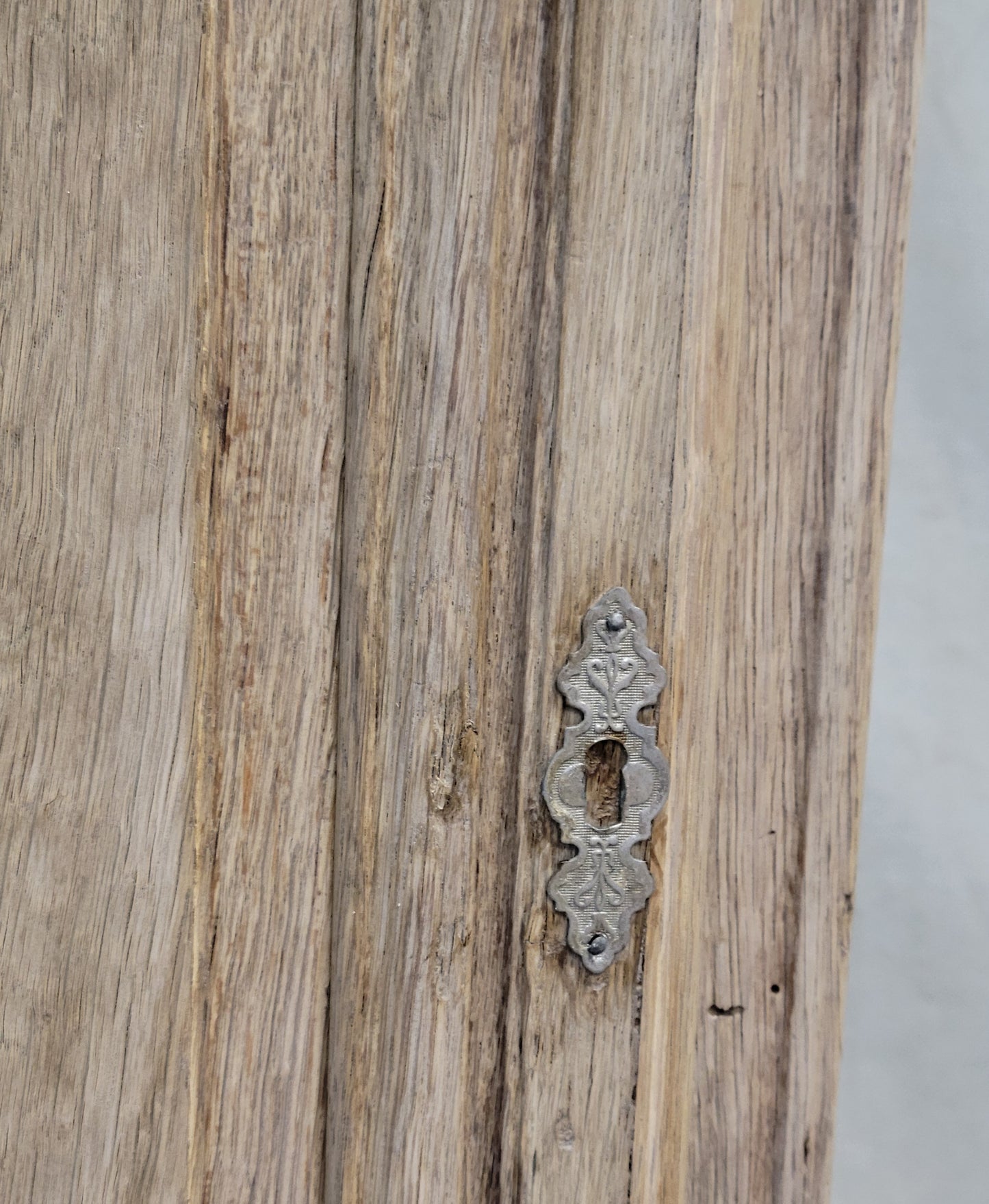 Antique French Bleached Oak Cupboard