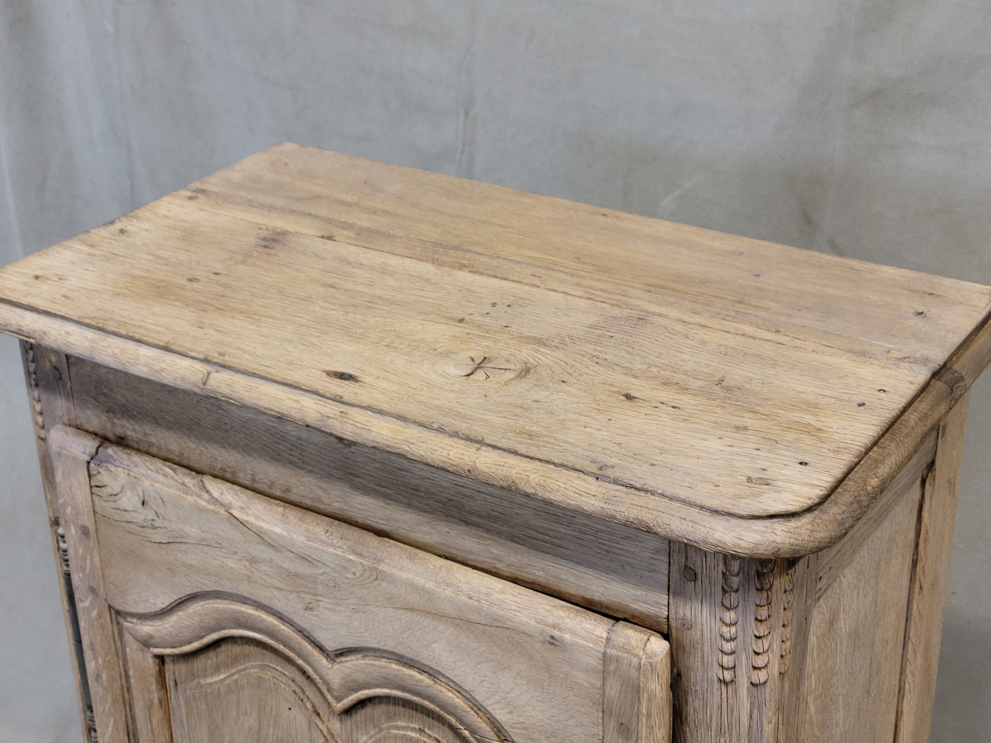 Antique French Bleached Oak Cupboard