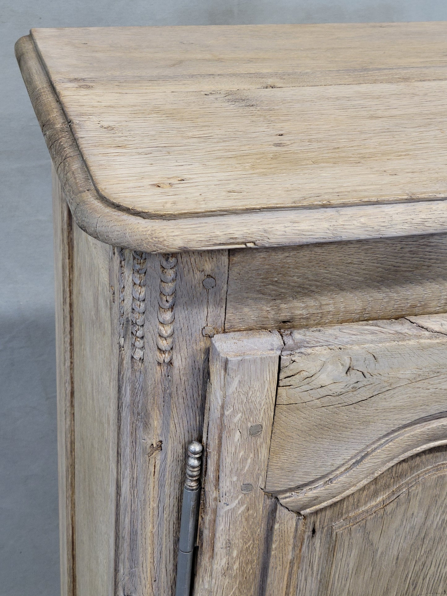 Antique French Bleached Oak Cupboard