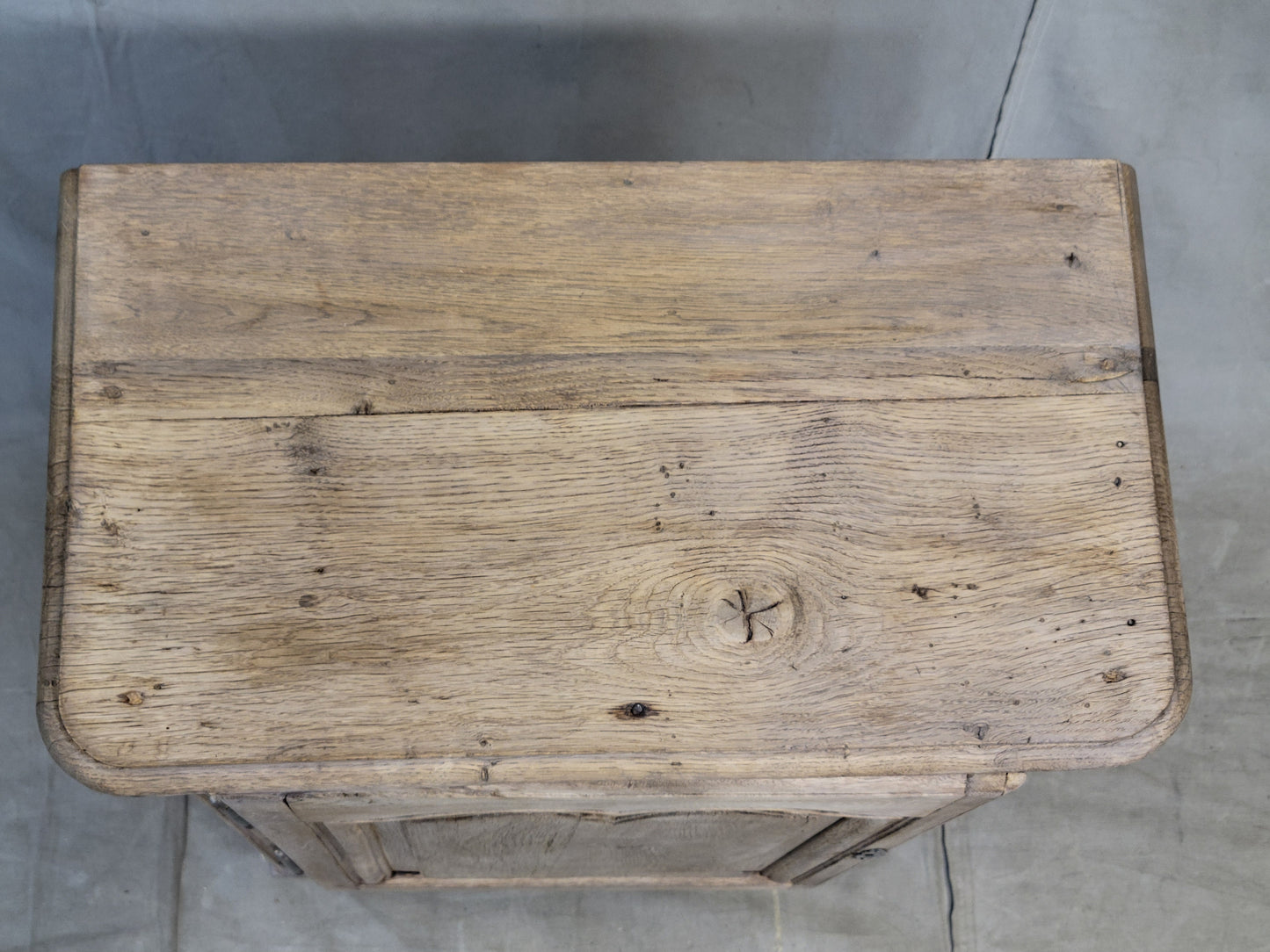 Antique French Bleached Oak Cupboard