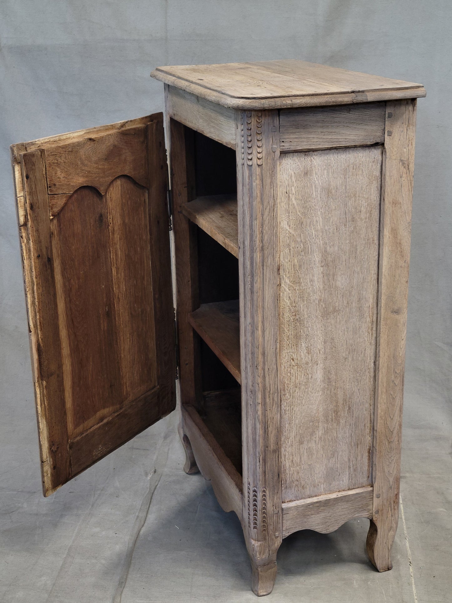 Antique French Bleached Oak Cupboard