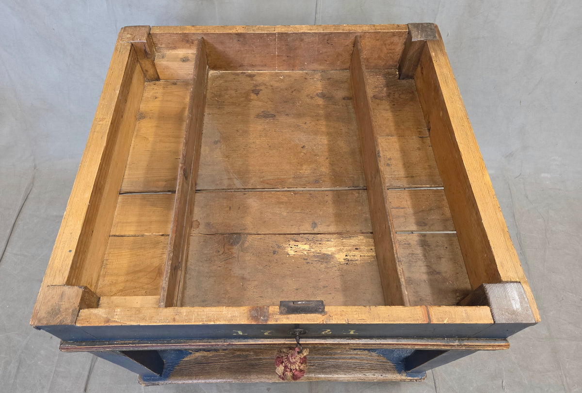 Antique 18th Century European Rustic Painted Pine Baker's Table