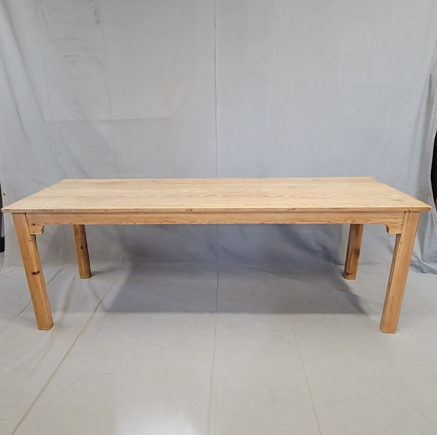 Vintage European Scrubbed Pine Rustic Farmhouse Table