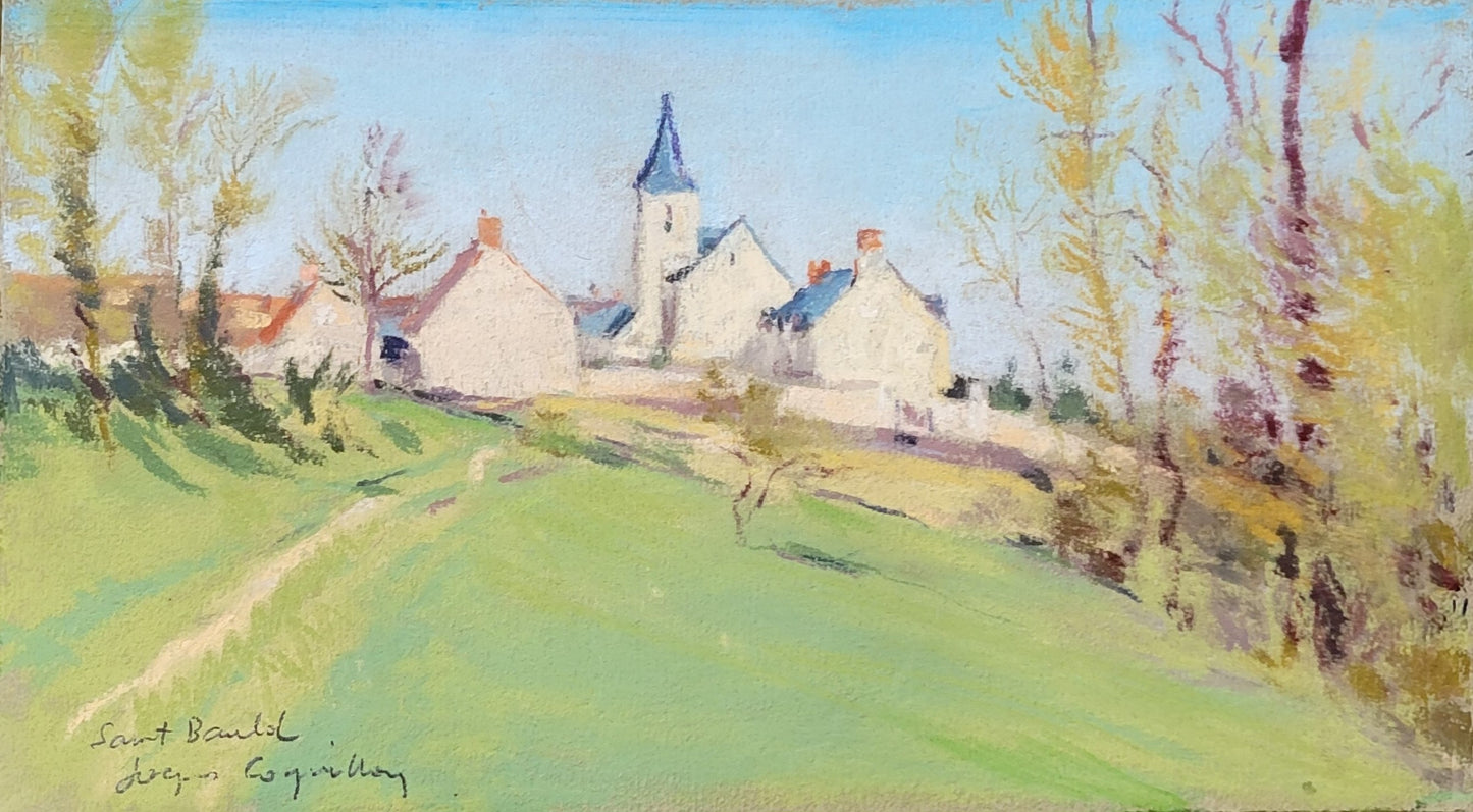 Jacques Coquillay (B. 1935, France), "Saint Bandol". Pastel on Board