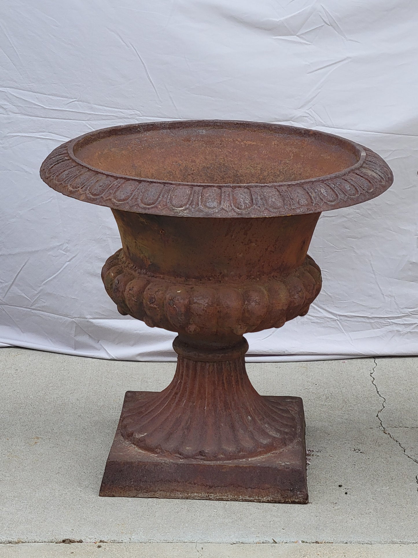 Vintage Cast Iron Monumental Classical Planters