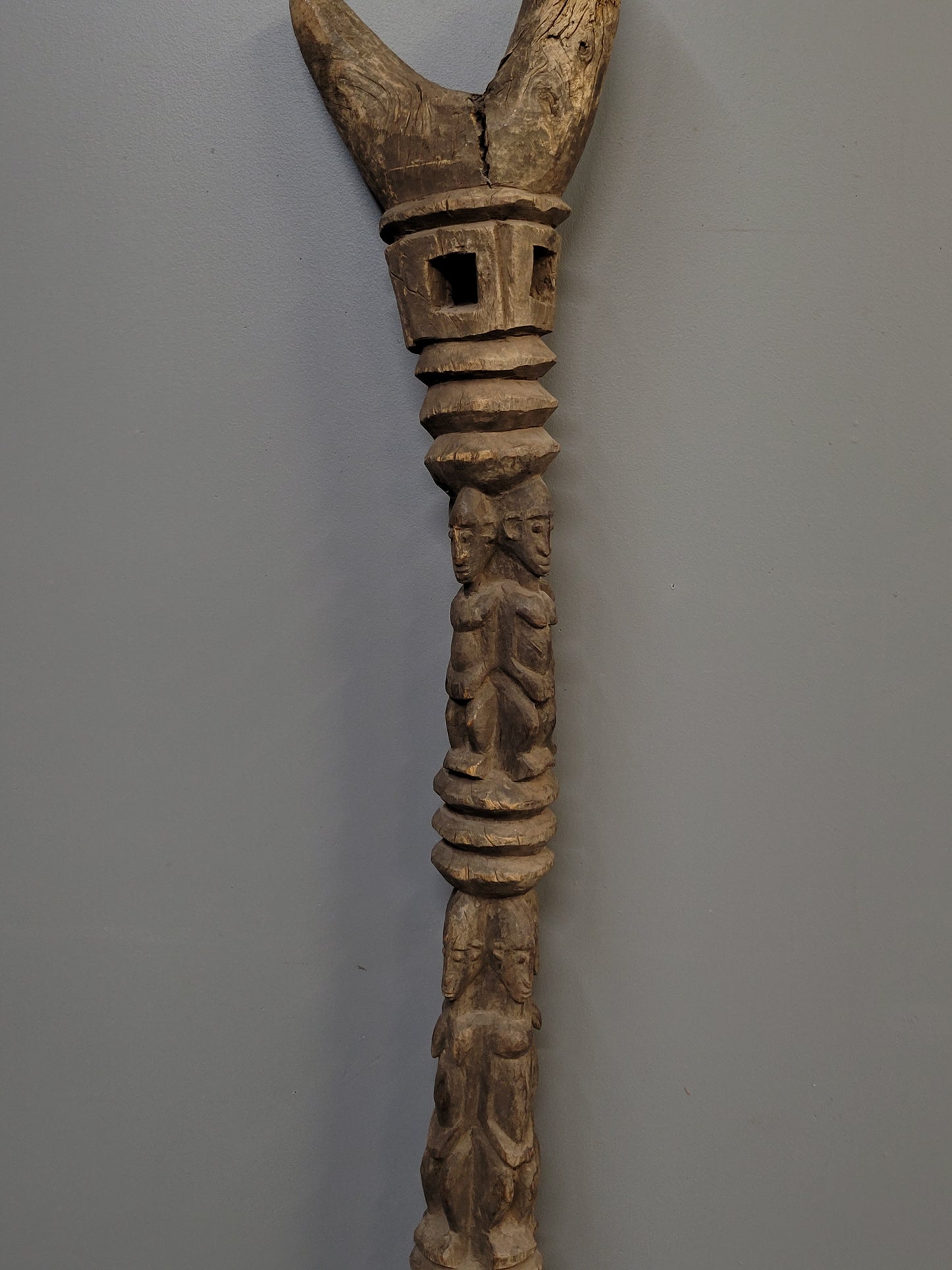 Vintage Dogon African Carved Wood House Post Ethnic Art