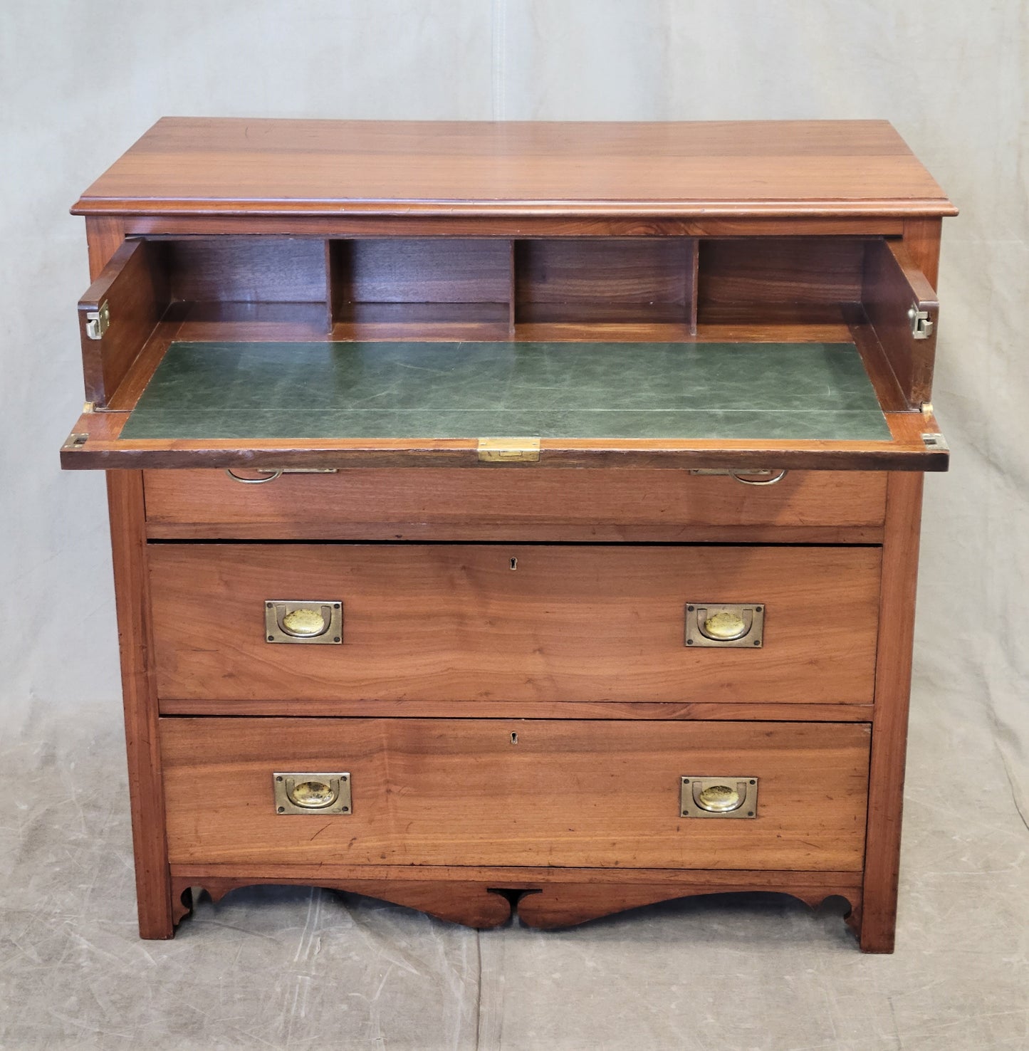 Antique Scottish or English Campaign Butler's Desk Chest of Drawers (CH)